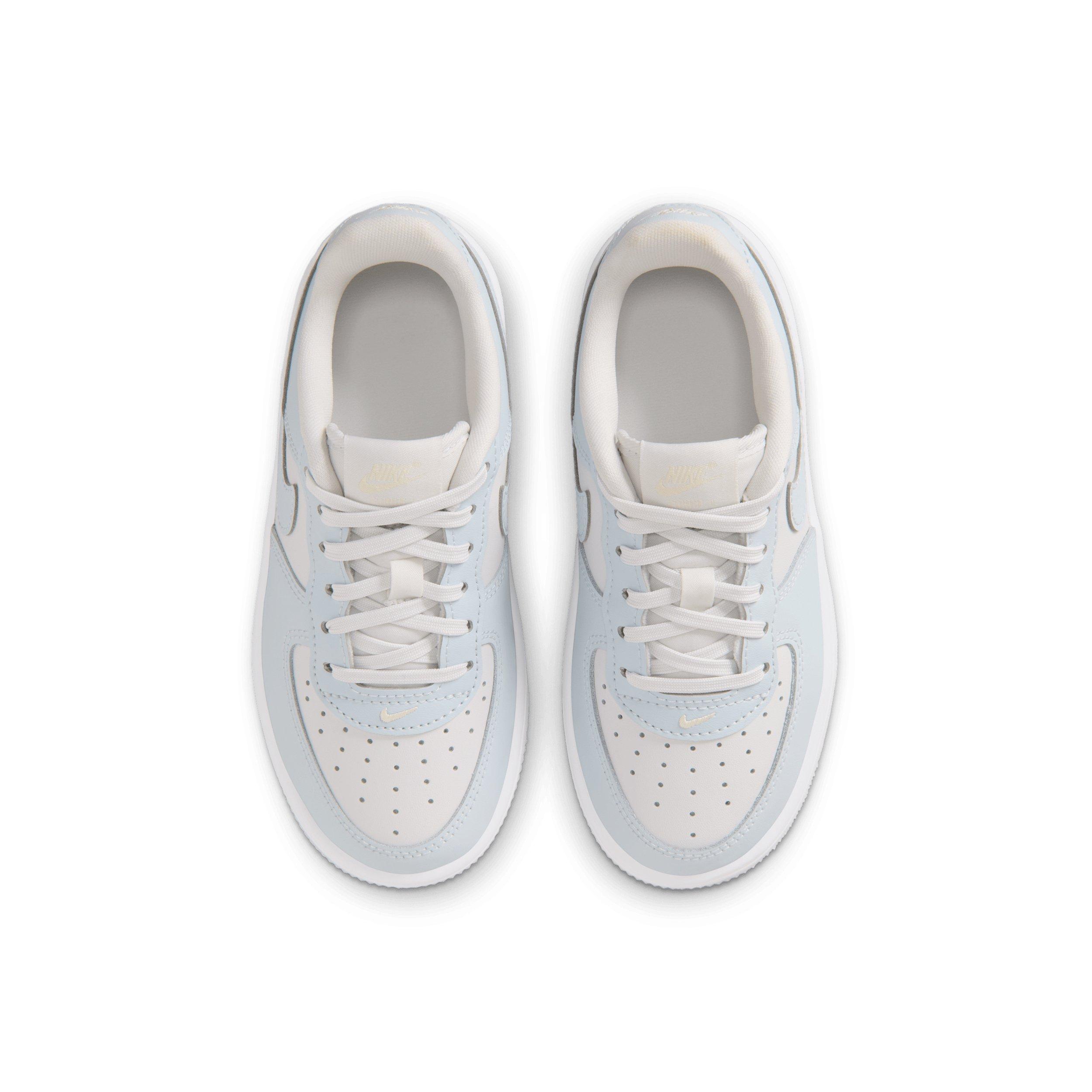 Nike Force 1 Low "Platinum Tint/Alabaster/White/Aura" Preschool Girls' Shoe - PLATINUM/ALABASTER/WHITE/AURA Thumbnail View 4