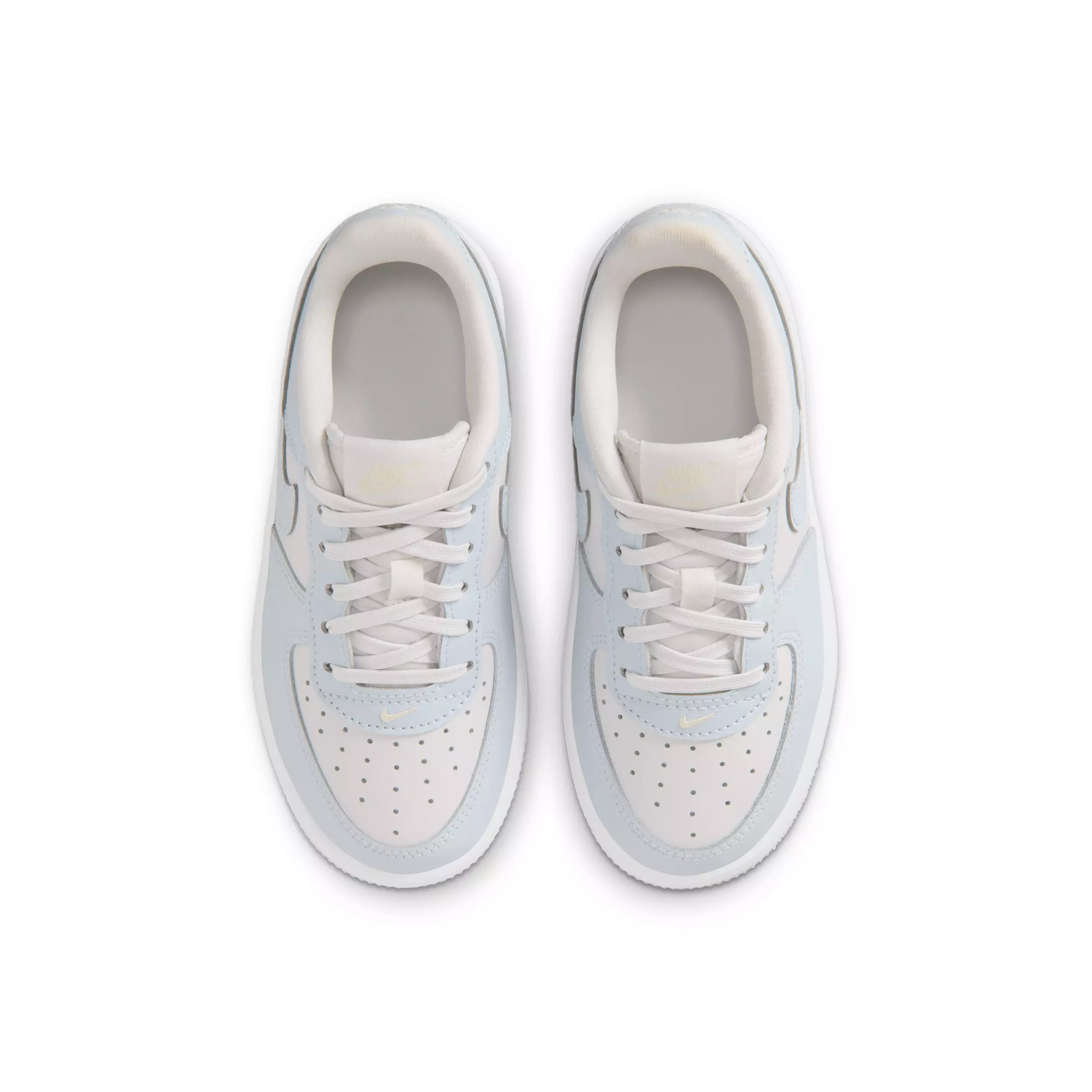 Nike Force 1 Low "Platinum Tint/Alabaster/White/Aura" Preschool Girls' Shoe - PLATINUM/ALABASTER/WHITE/AURA