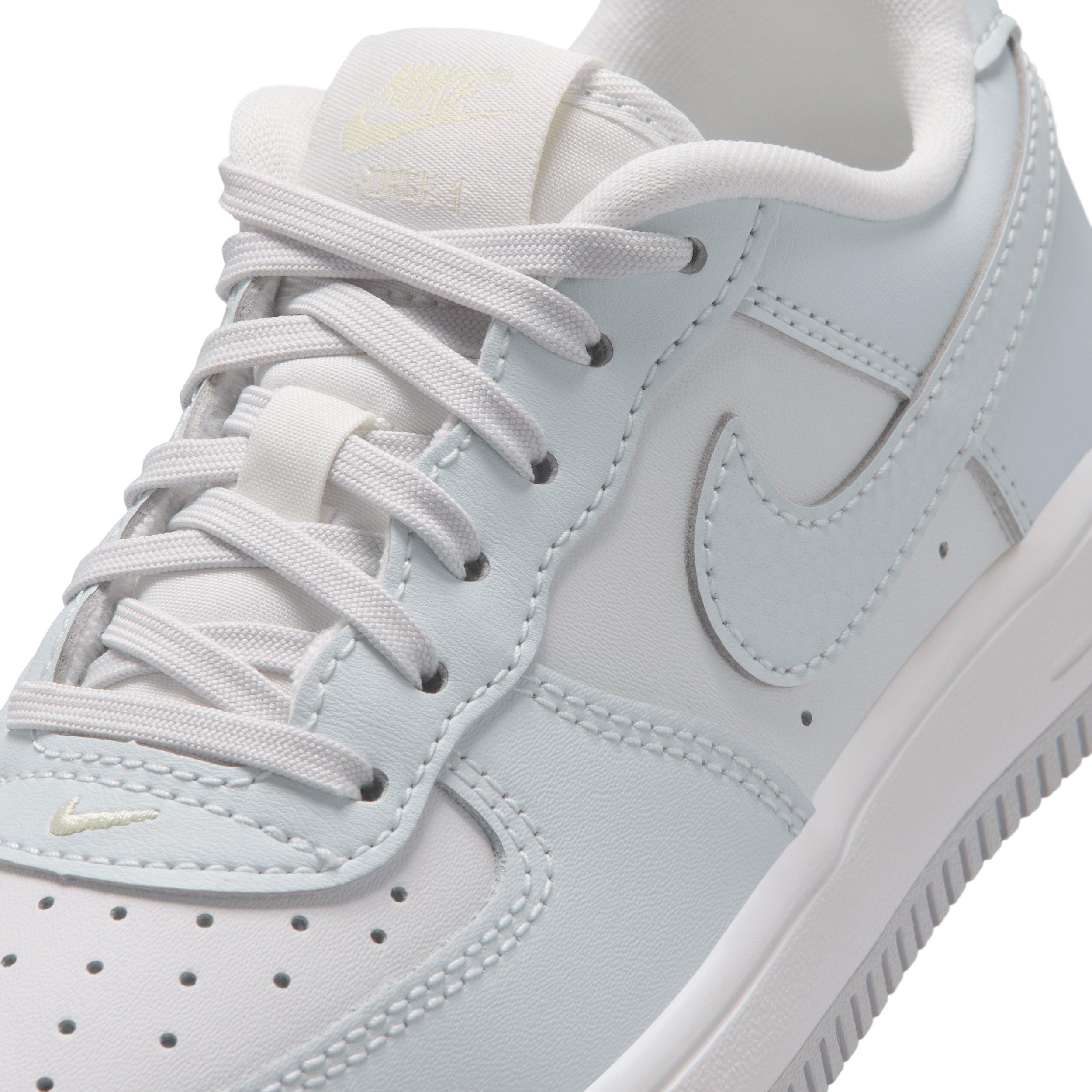 Nike Force 1 Low "Platinum Tint/Alabaster/White/Aura" Preschool Girls' Shoe - PLATINUM/ALABASTER/WHITE/AURA Thumbnail View 7