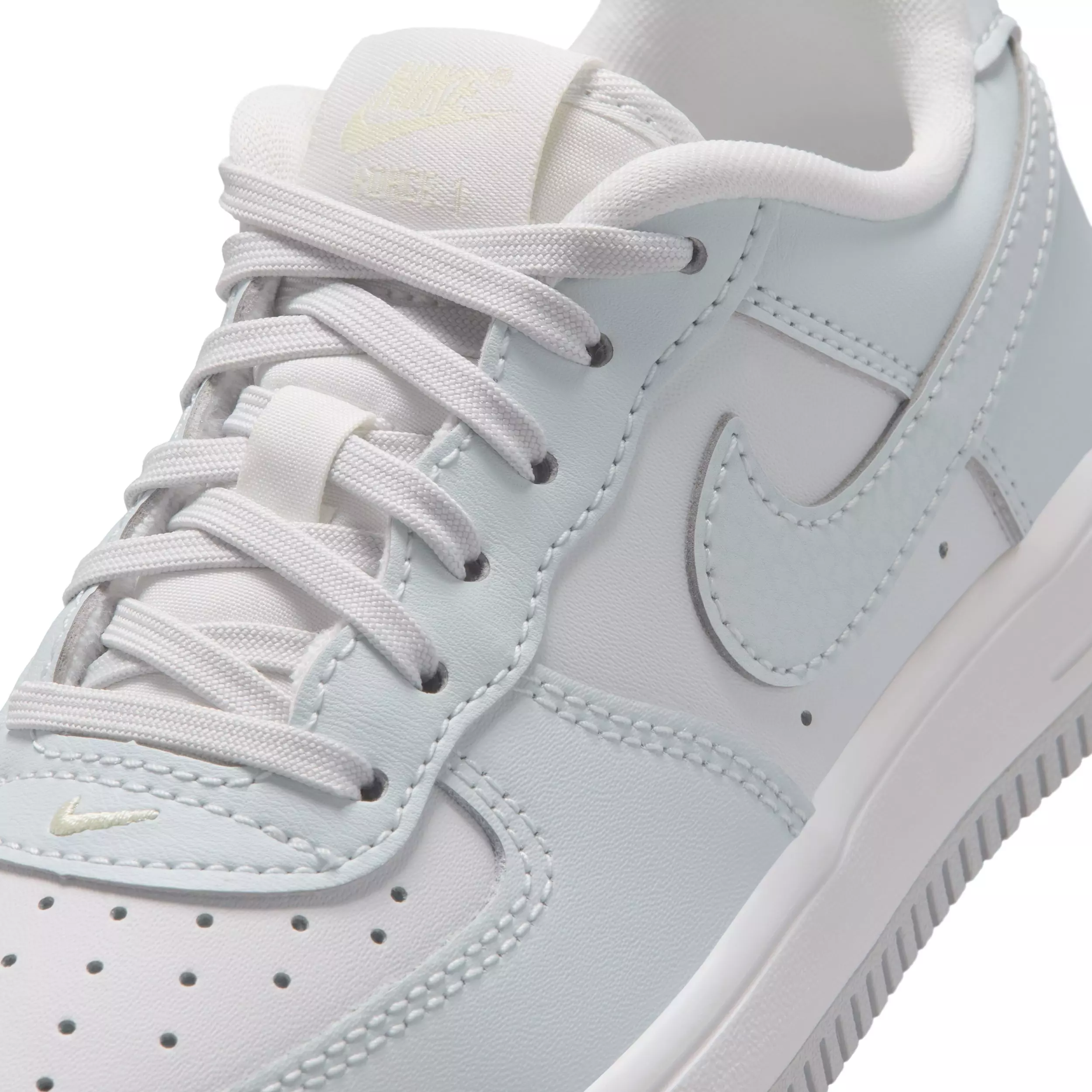 Nike Force 1 Low "Platinum Tint/Alabaster/White/Aura" Preschool Girls' Shoe - PLATINUM/ALABASTER/WHITE/AURA