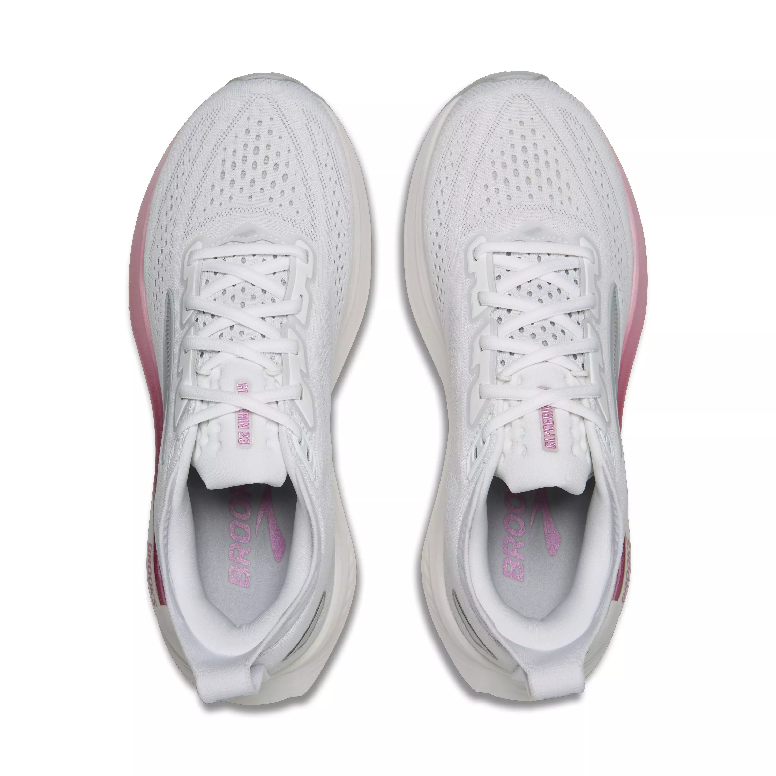 Brooks Glycerin 23 "White/Harbor Mist/Metallic" Women's Running Shoe - WHITE/MIST/METALLIC