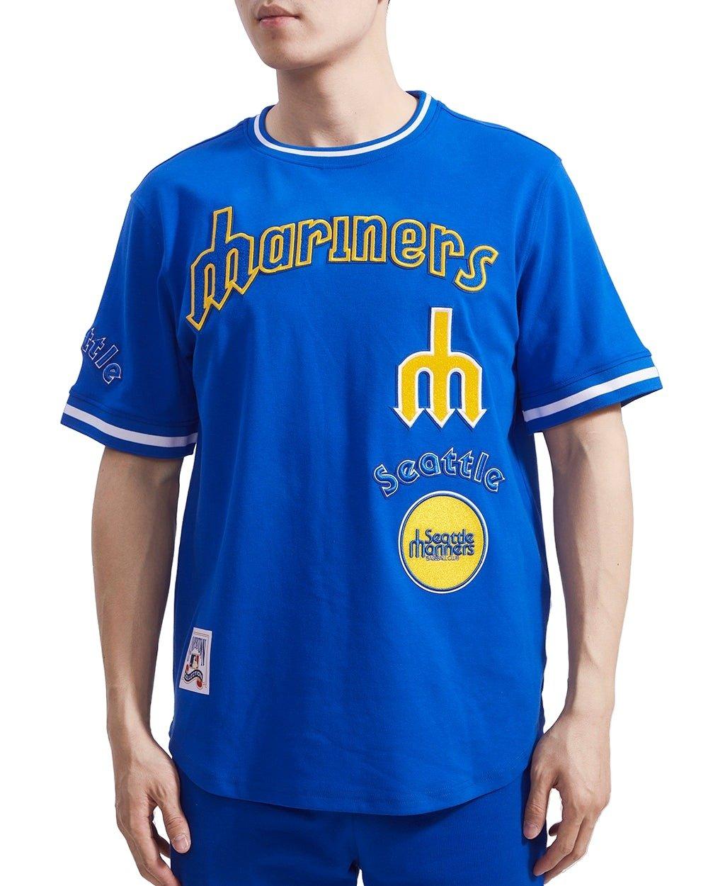 Pro Standard Men's MLB Seattle Mariners Retro Classic Double Knit Tee - Royal - ROYAL Thumbnail View 1