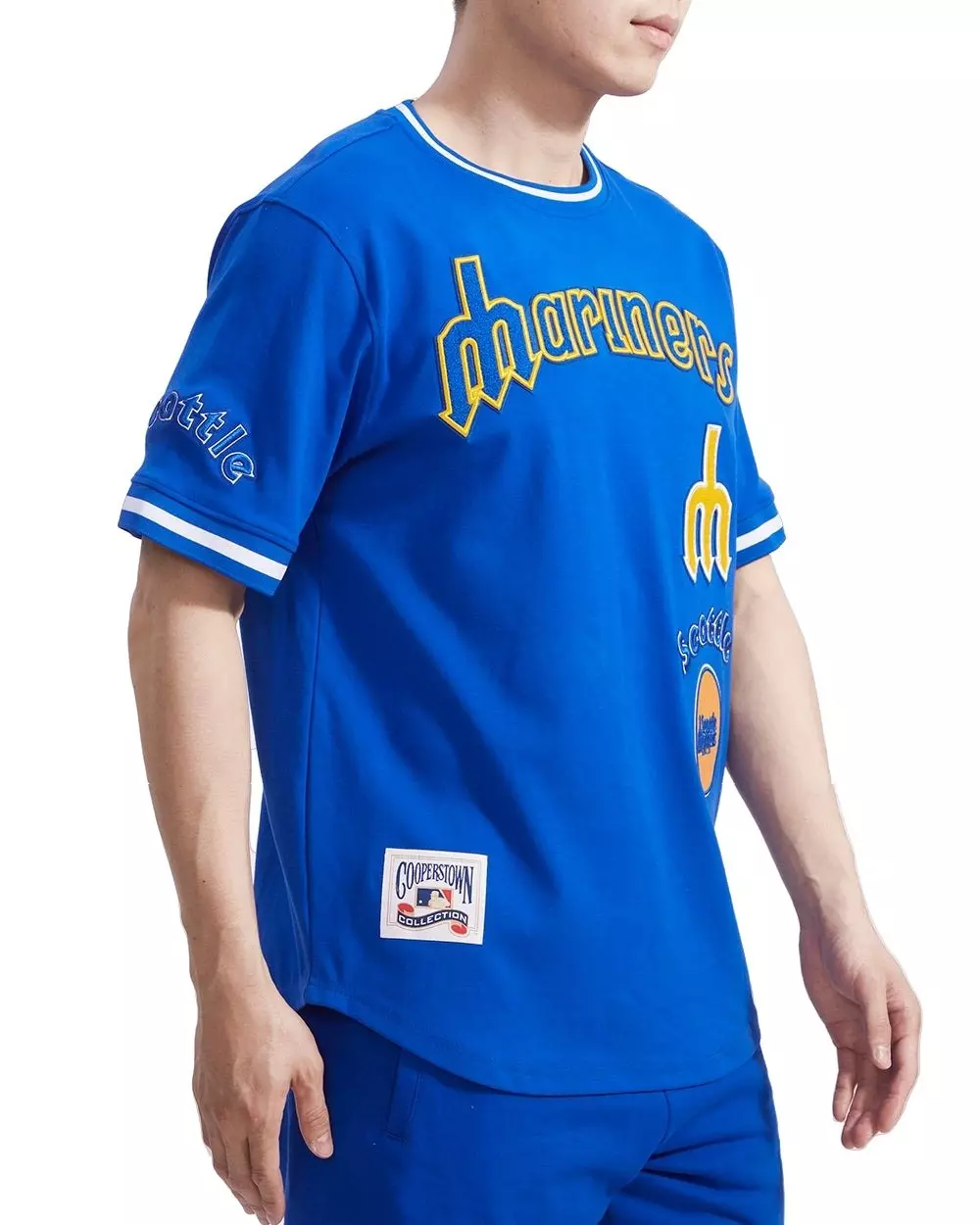 Pro Standard Men's MLB Seattle Mariners Retro Classic Double Knit Tee - Royal - ROYAL