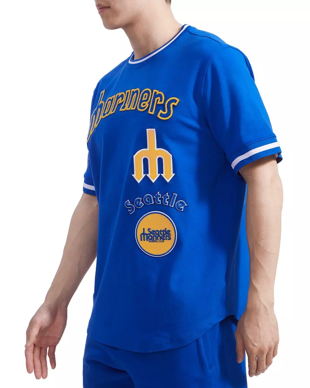 Pro Standard Men's MLB Seattle Mariners Retro Classic Double Knit Tee - Royal - ROYAL