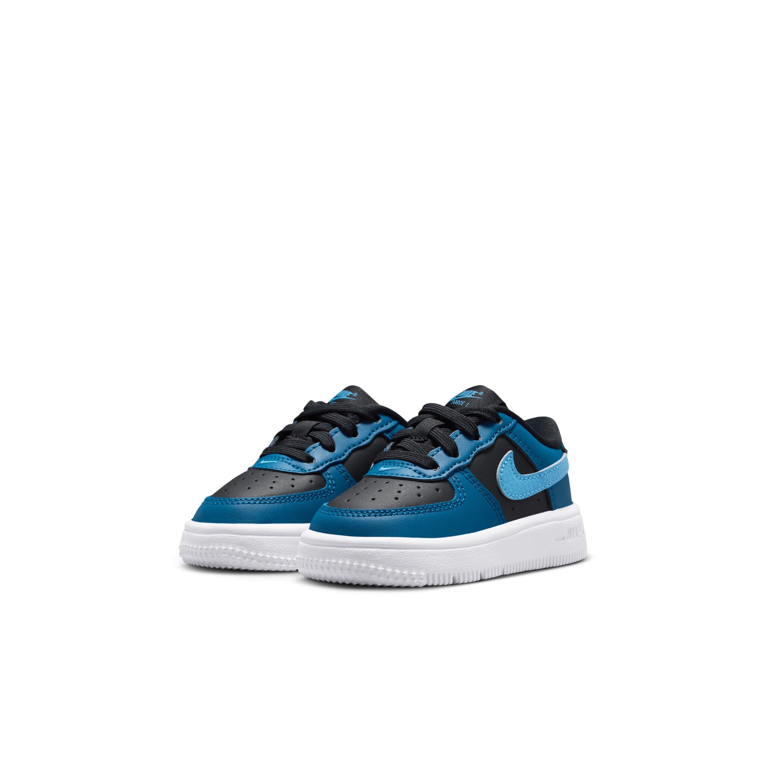 Nike Force 1 Low "Black/Court Blue/White/Dutch Blue" Infant Boys' Shoe - BLACK/BLUE/WHITE/BLUE Thumbnail View 3