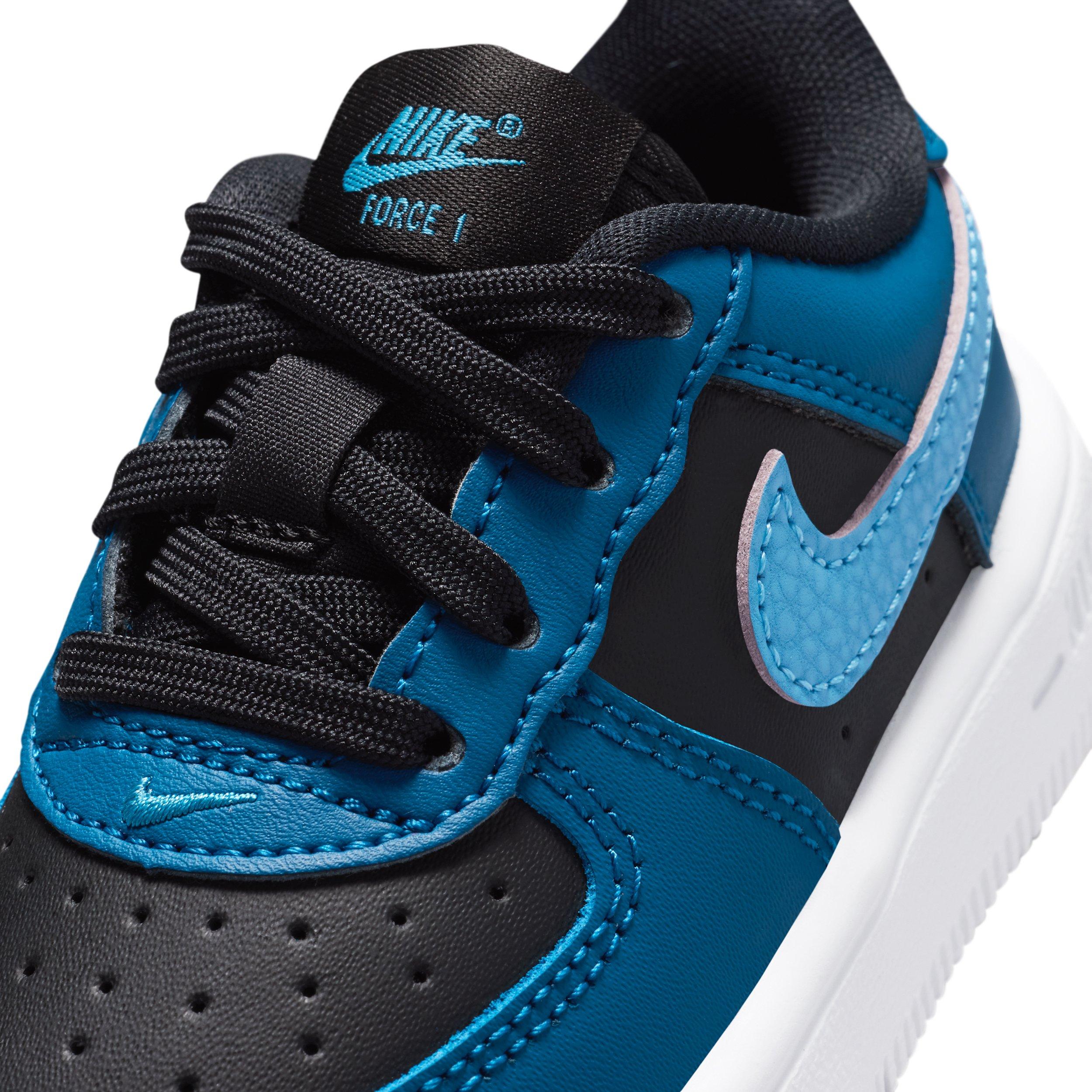 Nike Force 1 Low "Black/Court Blue/White/Dutch Blue" Infant Boys' Shoe - BLACK/BLUE/WHITE/BLUE Thumbnail View 7