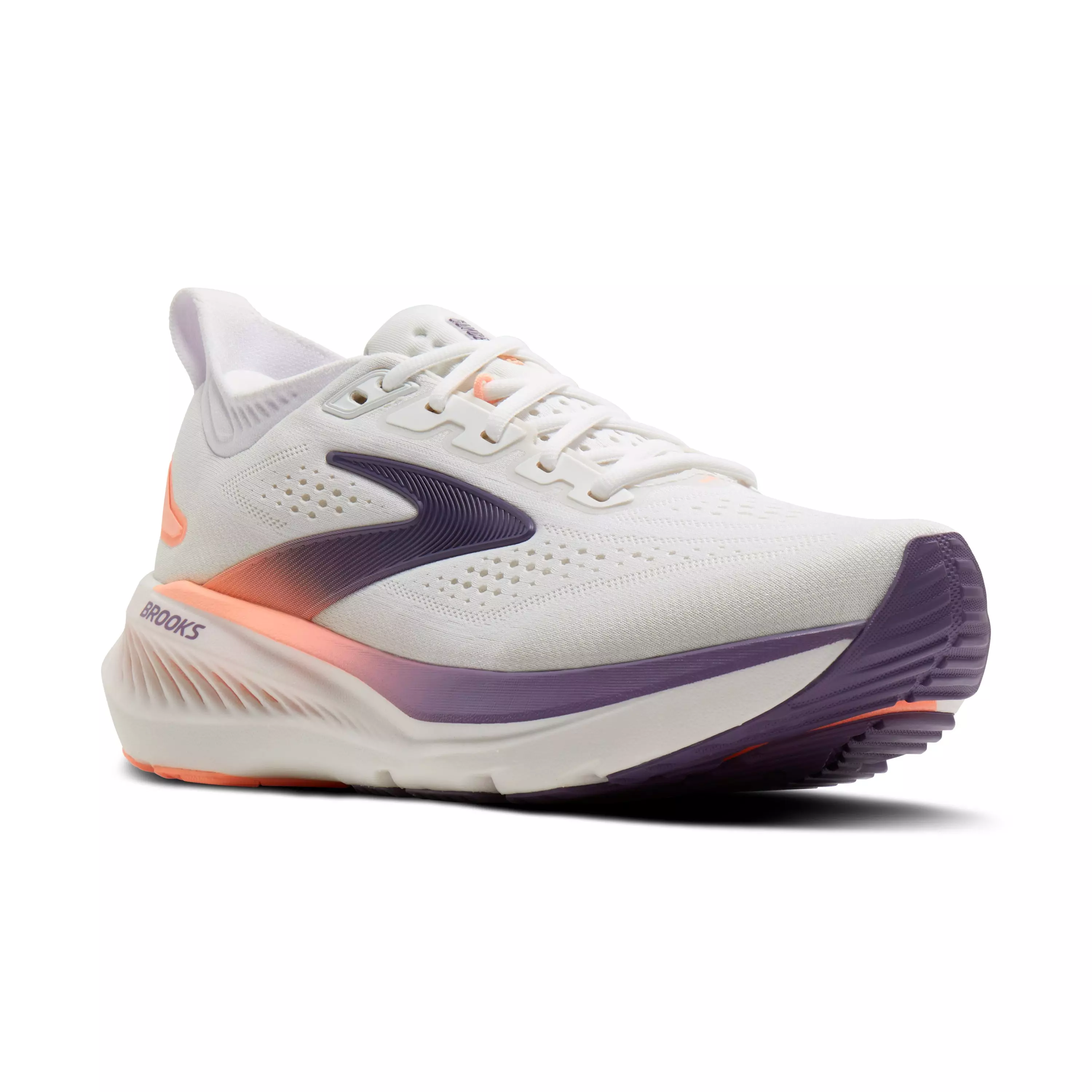 Brooks Glycerin 23 "White/Mulled Grape/Clear" Women's Running Shoe - WHITE/GRAPE/CLEAR
