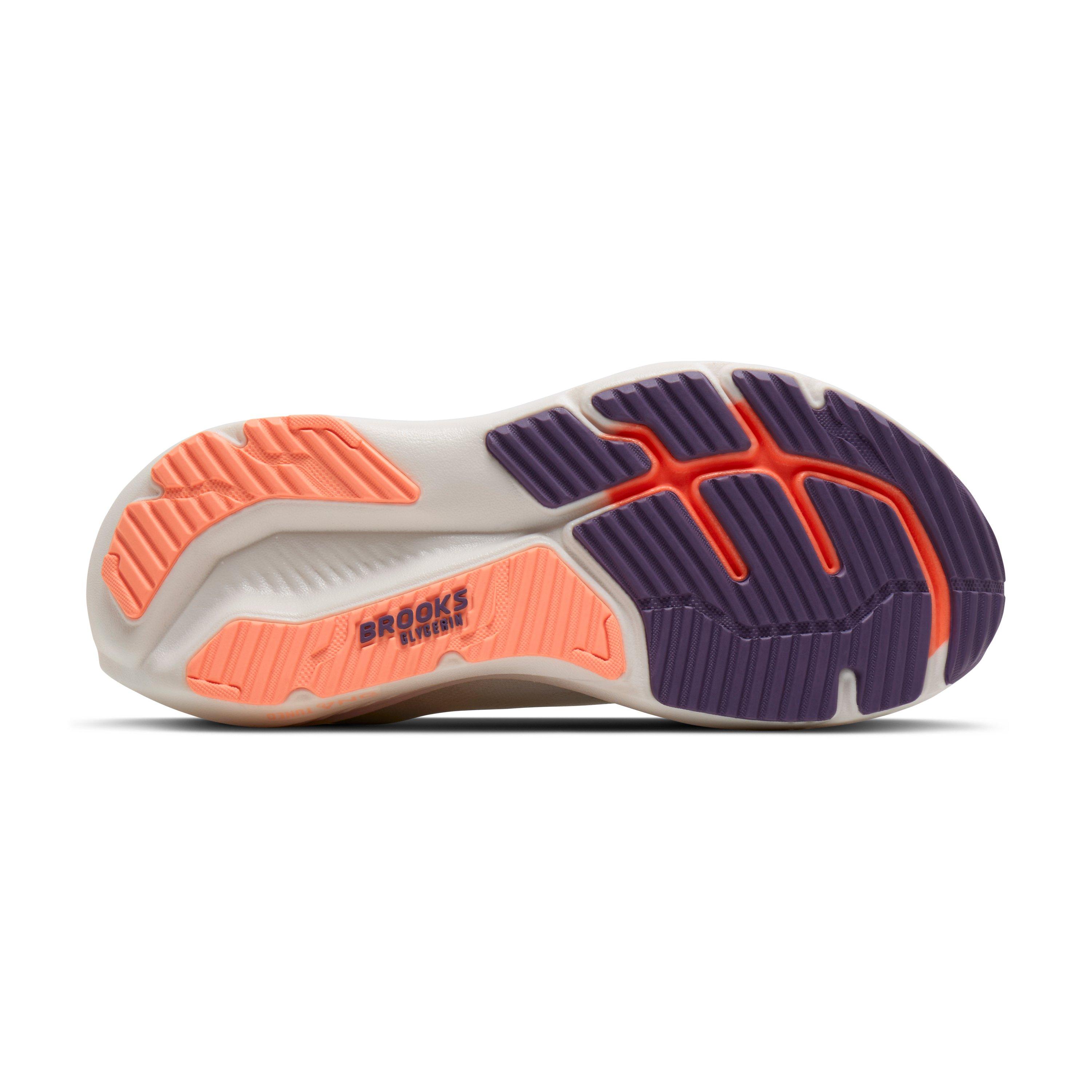Brooks Glycerin 23 "White/Mulled Grape/Clear" Women's Running Shoe - WHITE/GRAPE/CLEAR