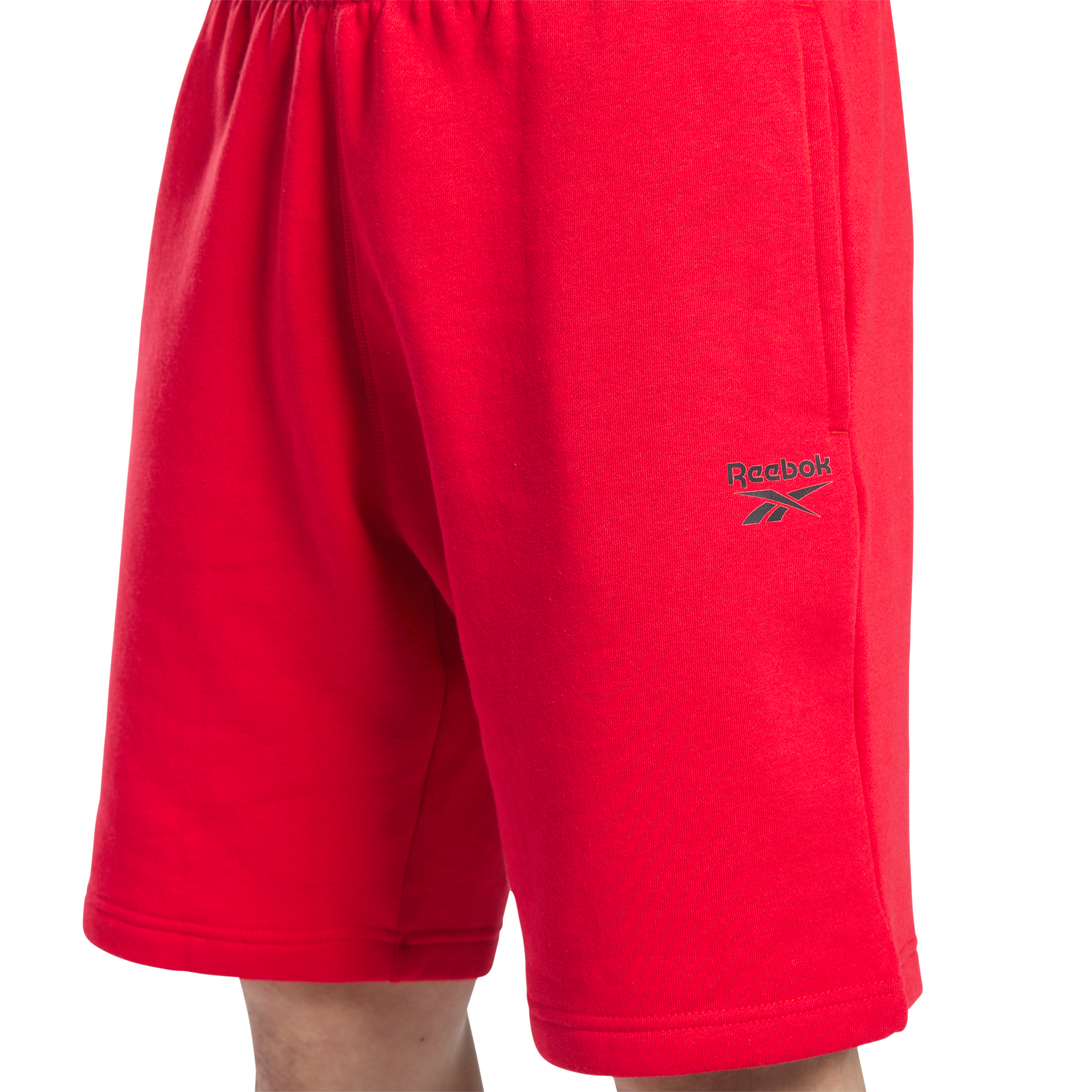 Reebok Men s Left Leg Logo Shorts Red Hibbett