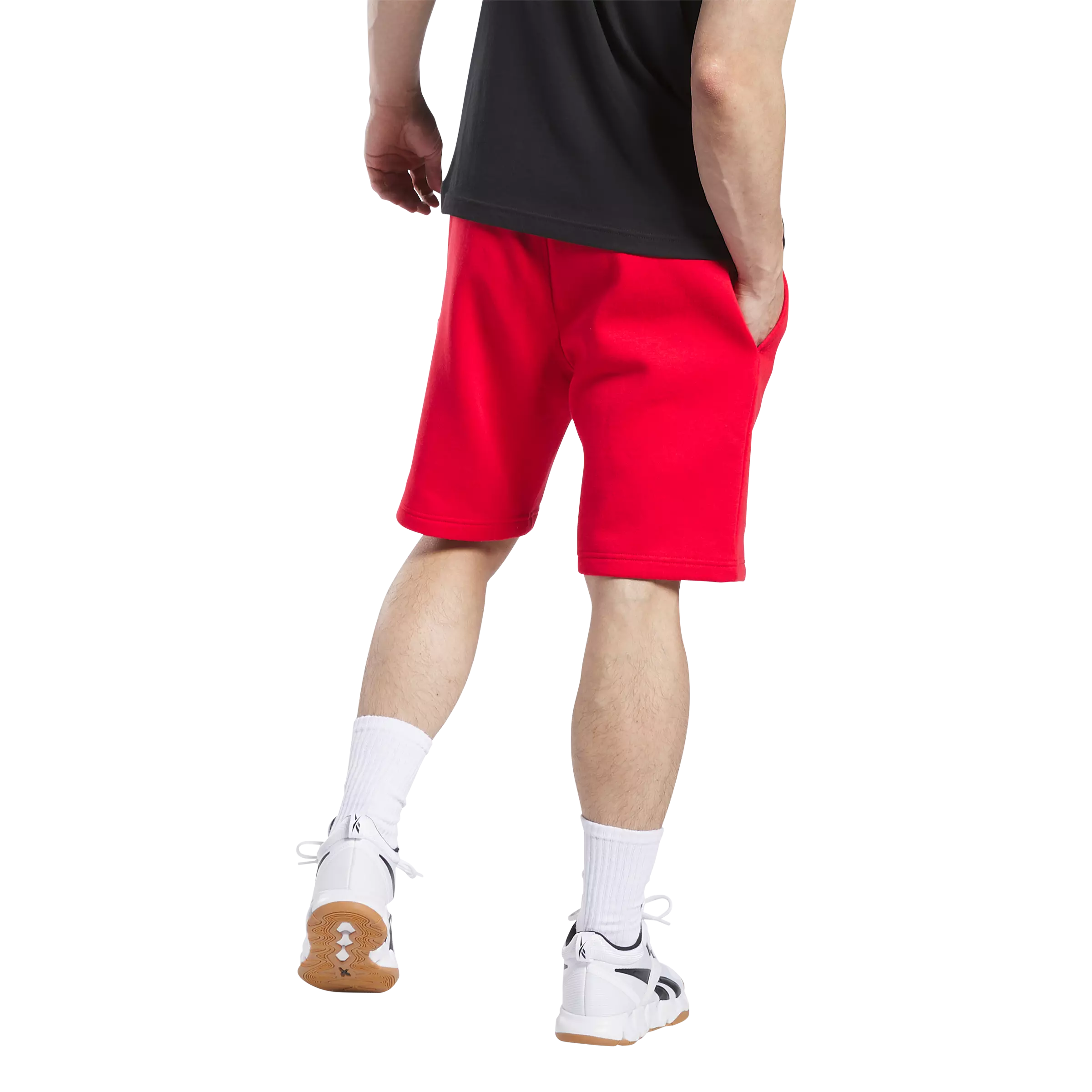 Reebok Men's Left Leg Logo Shorts - Red - RED