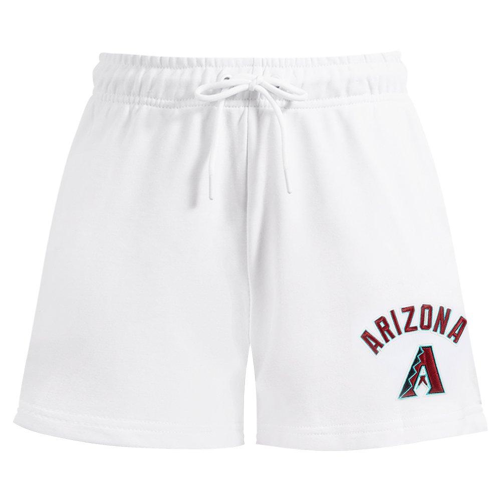 Pro Standard Women's MLB Arizona Diamondbacks Classic Fleece Shorts - White - WHITE Thumbnail View 1