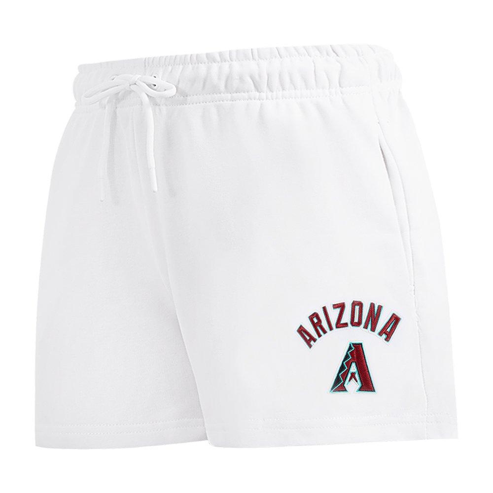 Pro Standard Women's MLB Arizona Diamondbacks Classic Fleece Shorts -White - WHITE Thumbnail View 3