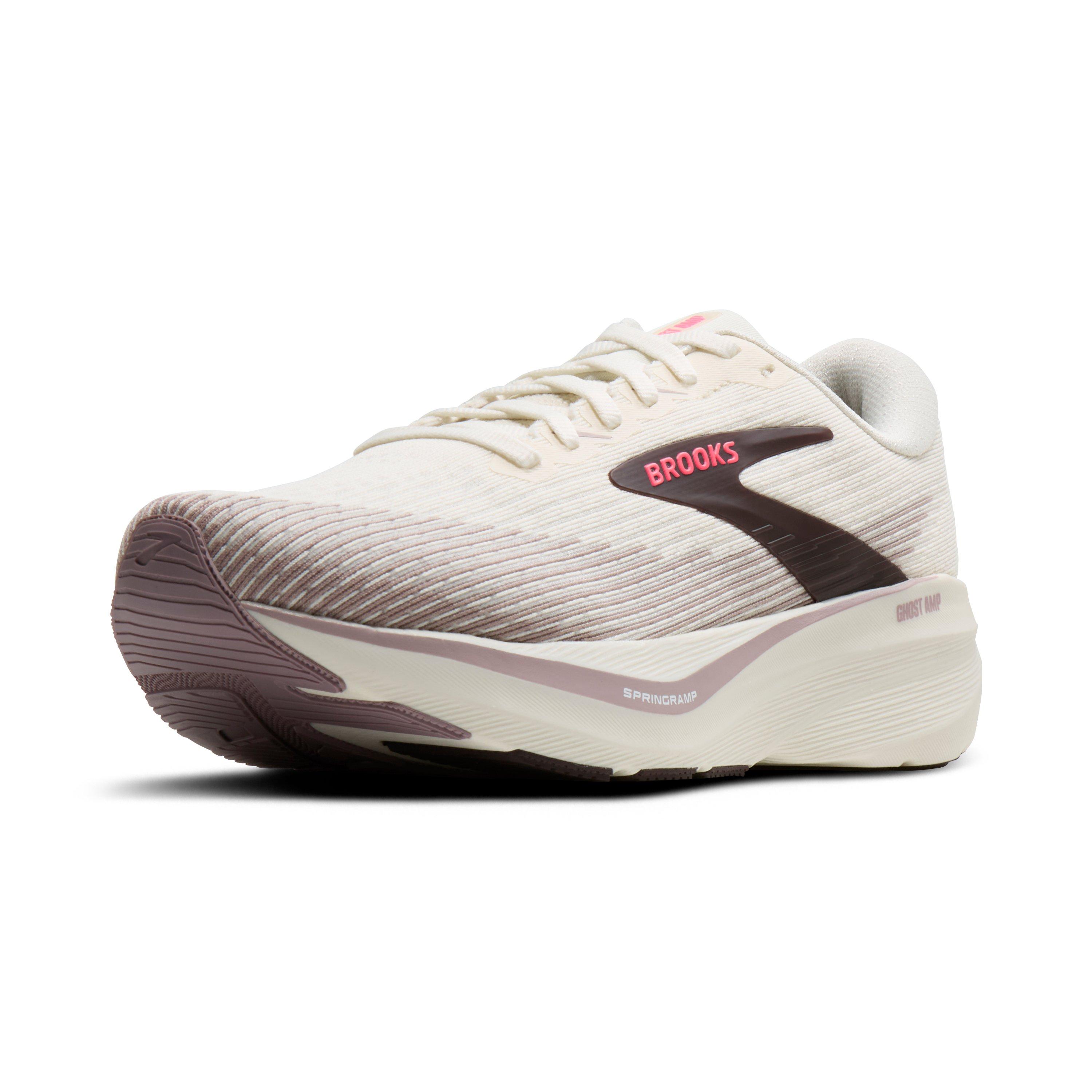 Brooks Ghost Amp "Arctic Wolf/Dove/Pink" Women's Wide Running Shoe - WOLF/DOVE/PINK