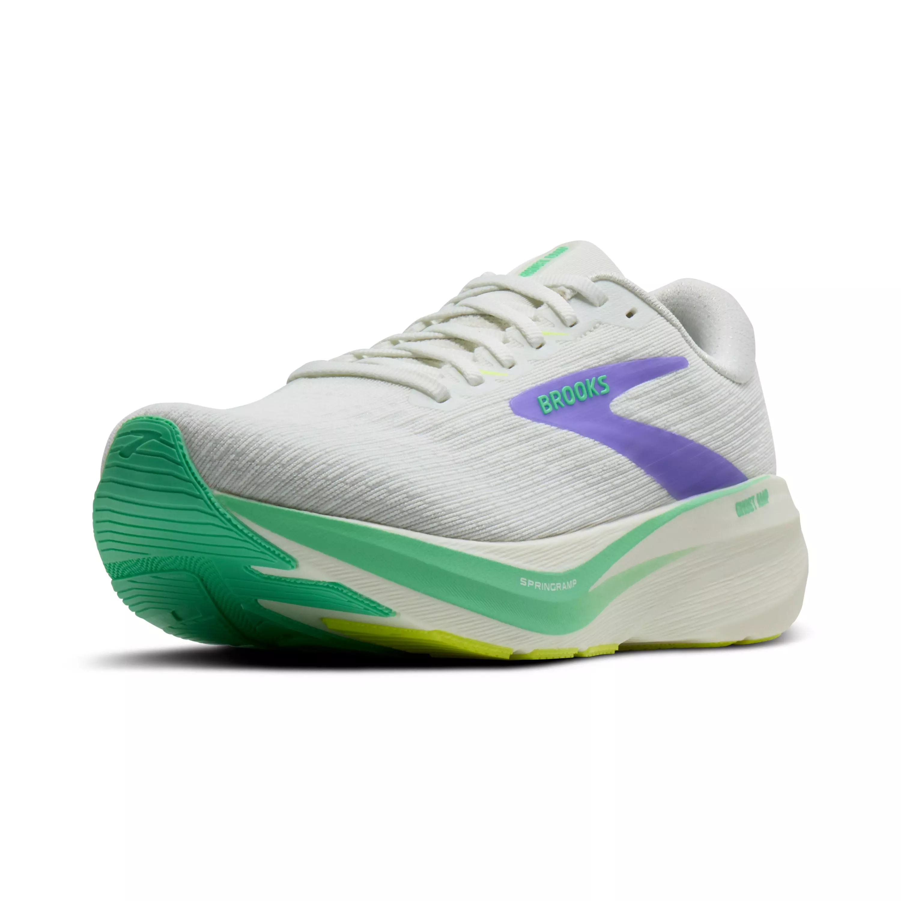 Brooks Ghost Amp "Grey/Grey/Paradise Green" Women's Running Shoe - GREY/GREY/GREEN