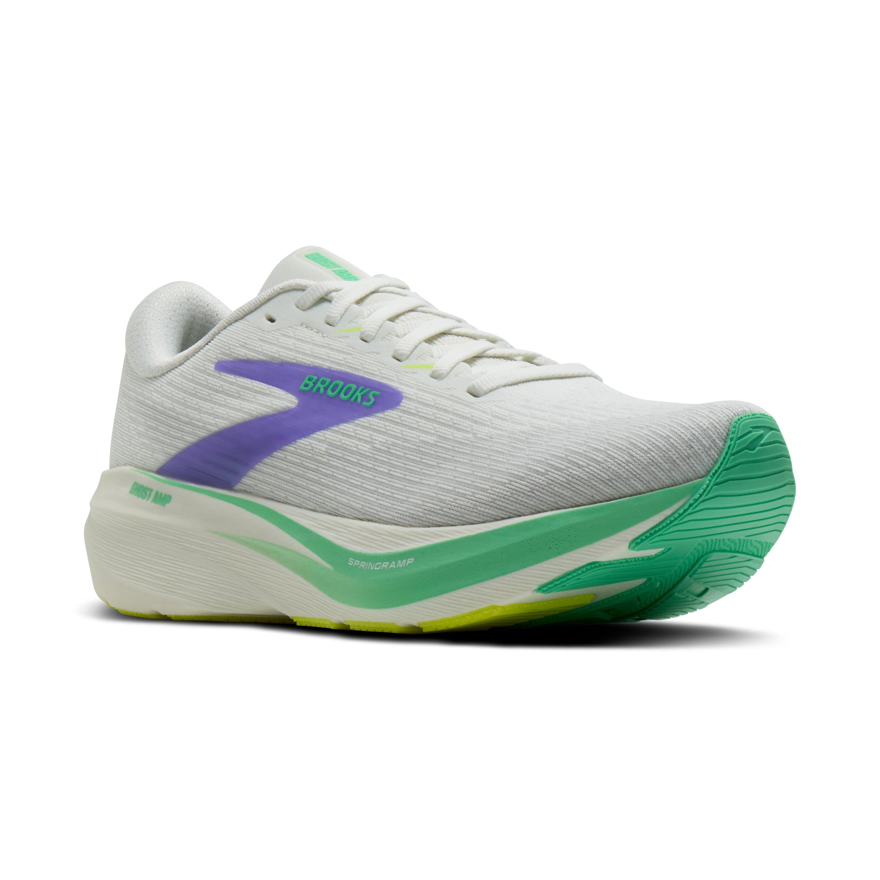 Brooks Ghost Amp "Grey/Grey/Paradise Green" Women's Running Shoe - GREY/GREY/GREEN