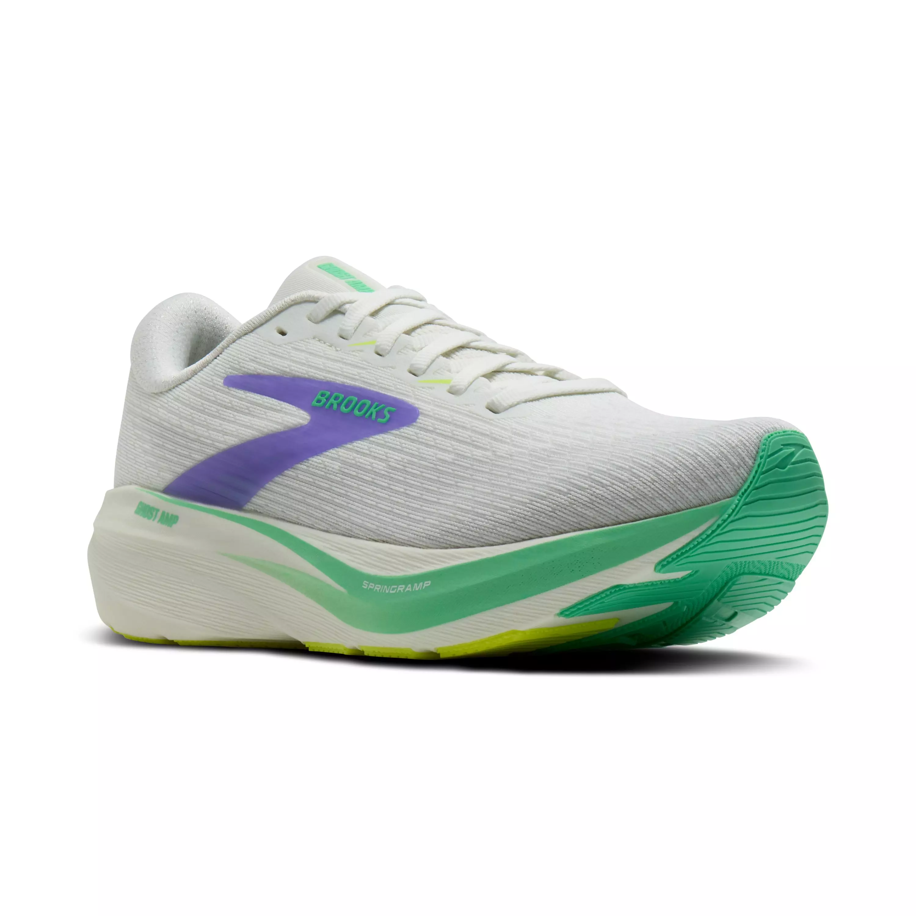 Brooks Ghost Amp "Grey/Grey/Paradise Green" Women's Running Shoe - GREY/GREY/GREEN