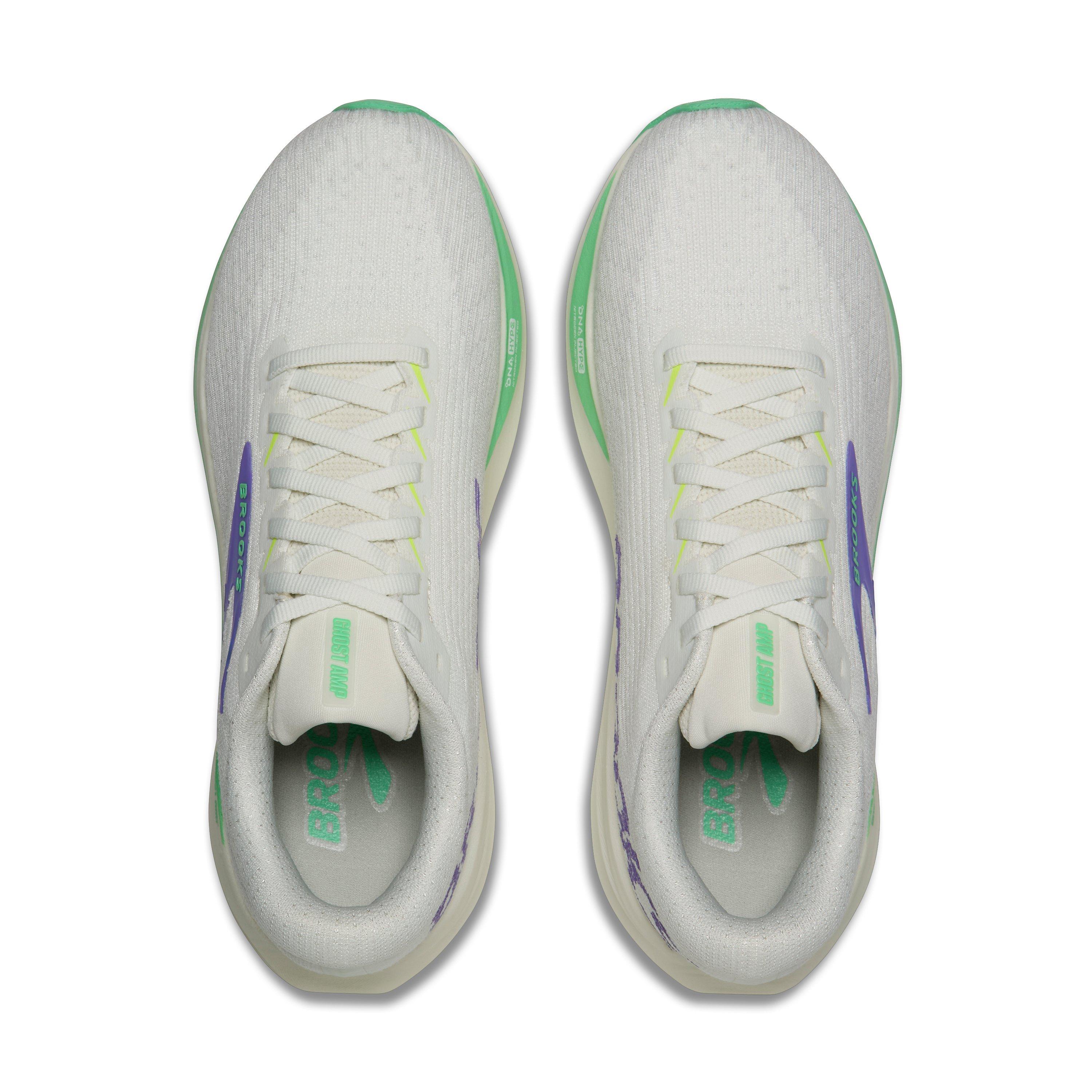 Brooks Ghost Amp "Grey/Grey/Paradise Green" Women's Running Shoe - GREY/GREY/GREEN