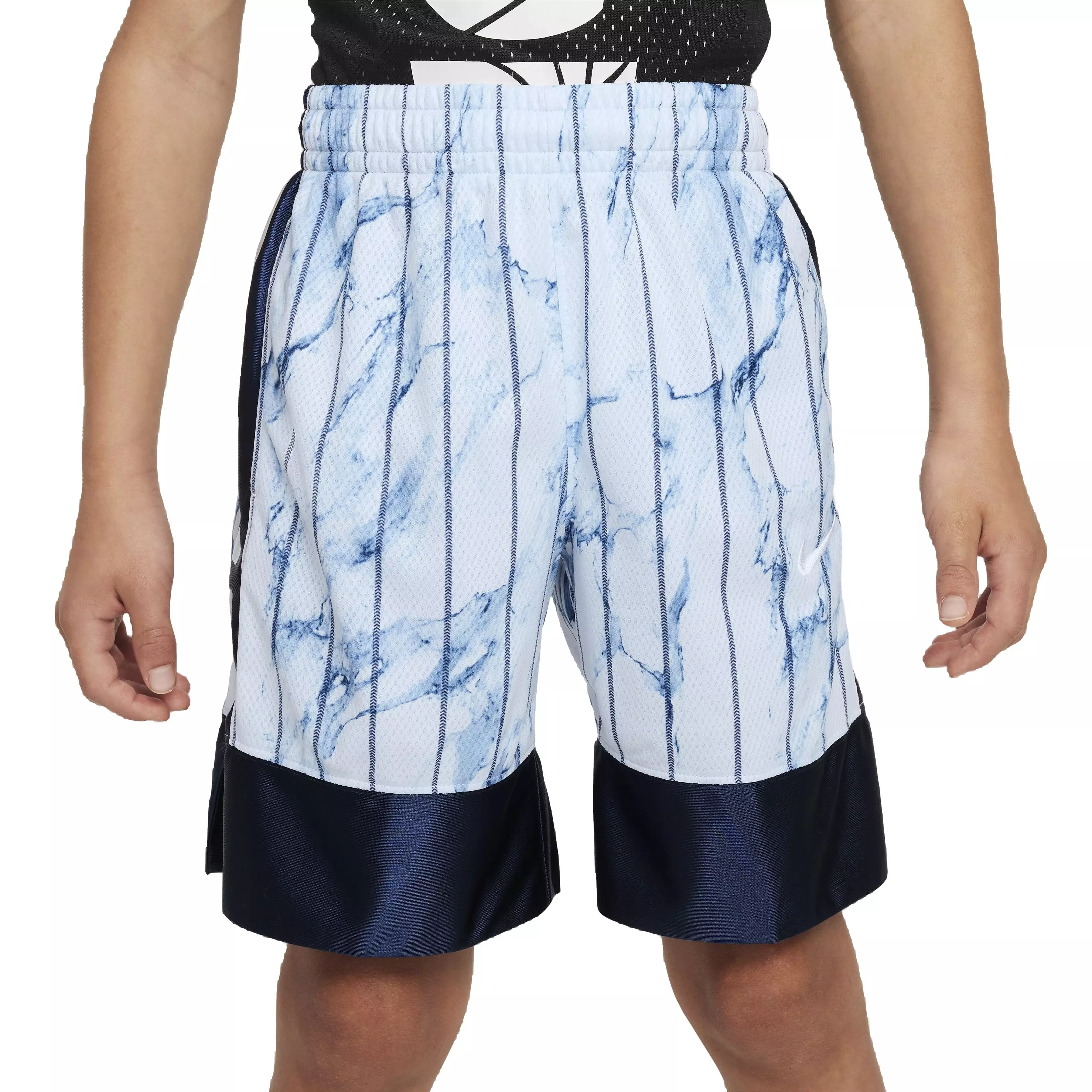 Nike Big Boys' Dri-FIT Elite 23 Printed Basketball Shorts - Blue - BLUE