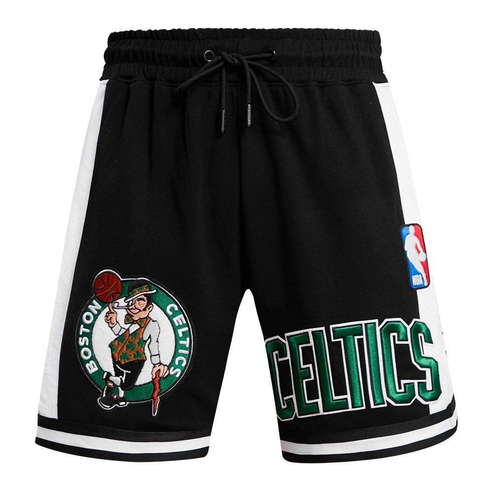 Pro Standard Men's NBA Boston Celtics Retro Classic Double Knit Shorts -Black - BLACK Thumbnail View 1