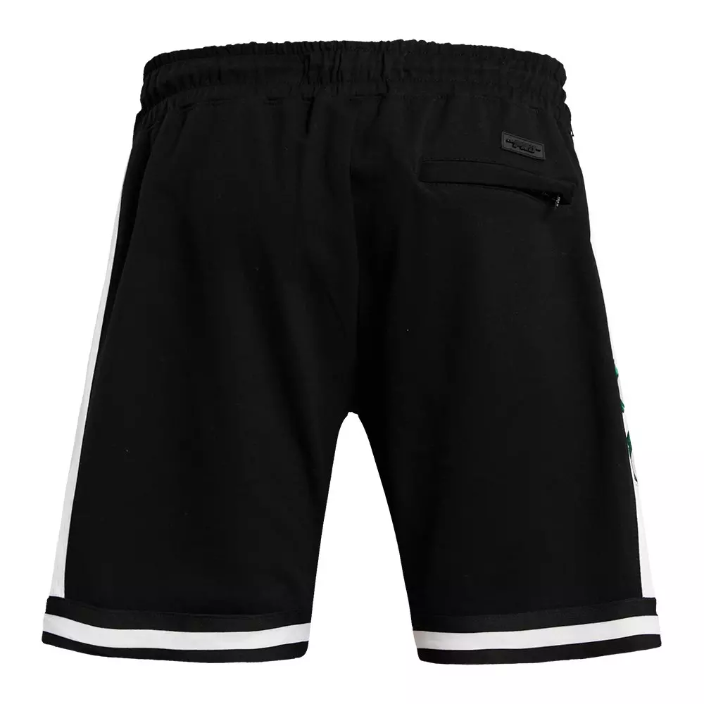 Pro Standard Men's NBA Boston Celtics Retro Classic Double Knit Shorts - Black - BLACK