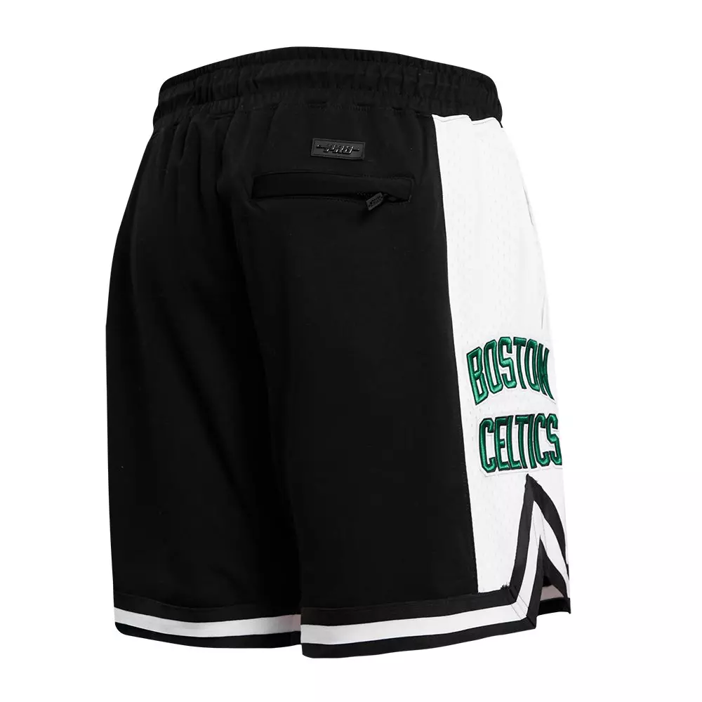 Pro Standard Men's NBA Boston Celtics Retro Classic Double Knit Shorts - Black - BLACK