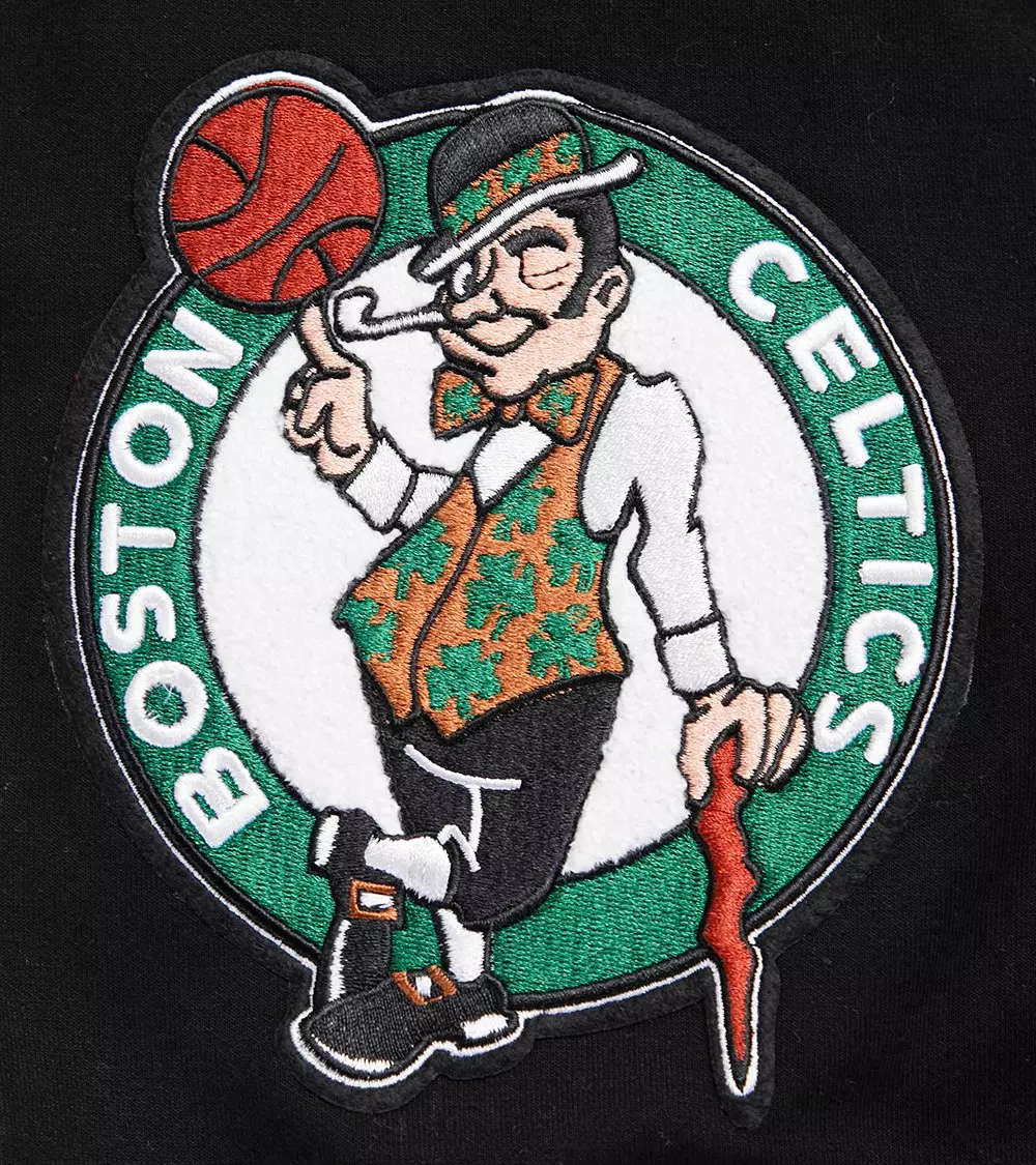 Pro Standard Men's NBA Boston Celtics Retro Classic Double Knit Shorts - Black - BLACK