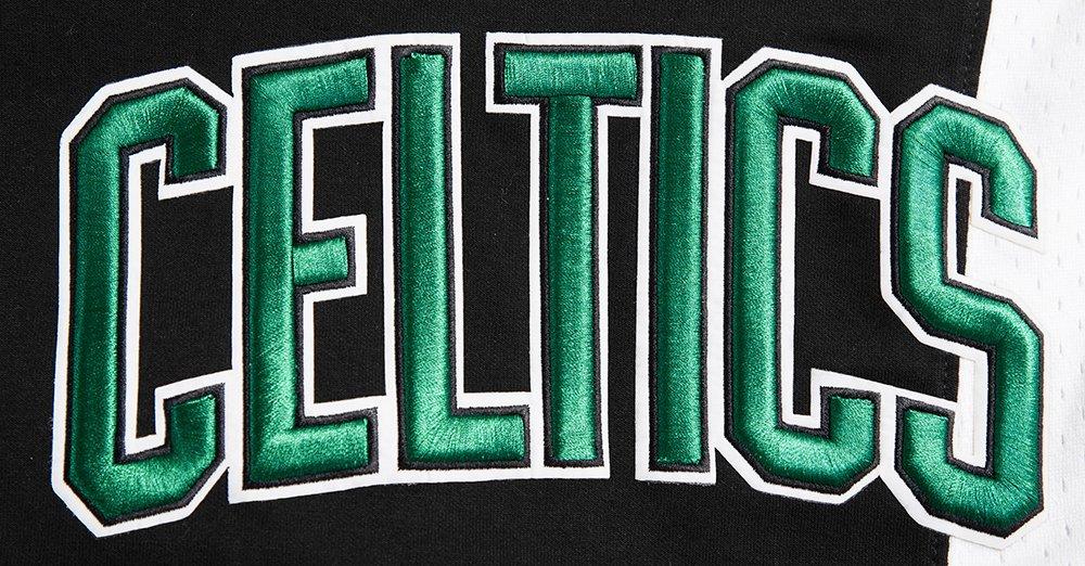 Pro Standard Men's NBA Boston Celtics Retro Classic Double Knit Shorts - Black - BLACK Thumbnail View 6