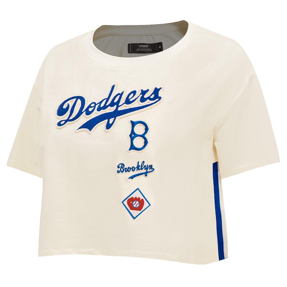 Pro Standard Women's MLB Brooklyn Dodgers Retro Classic Boxy Top - Cream - CREAM Thumbnail View 3