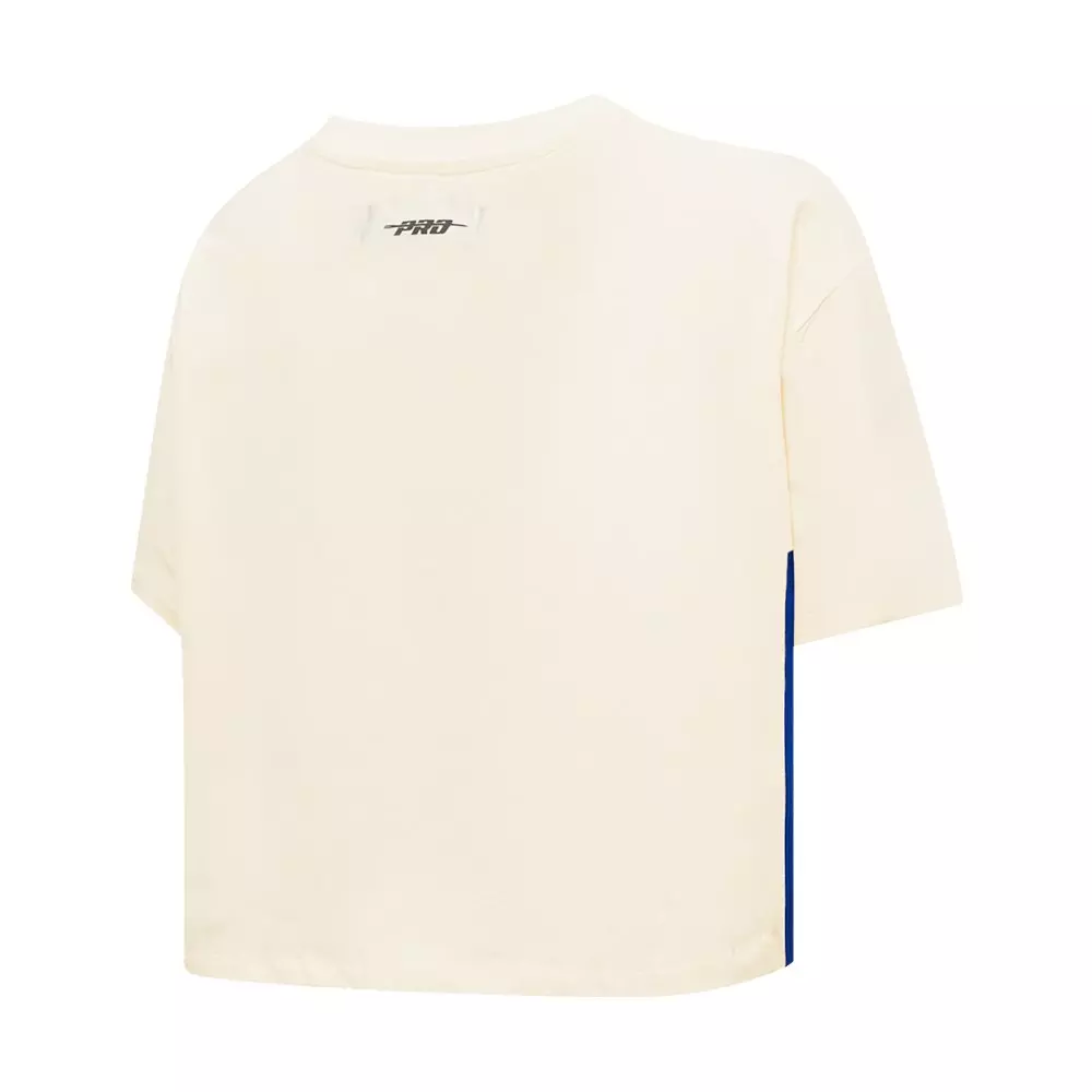 Pro Standard Women's MLB Brooklyn Dodgers Retro Classic Boxy Top - Cream - CREAM