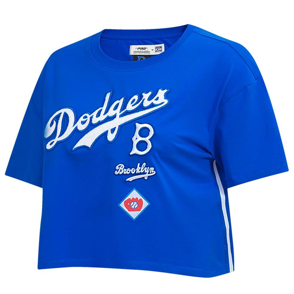 Pro Standard Women's MLB Brooklyn Dodgers Retro Classic Boxy Top -Royal - ROYAL Thumbnail View 3