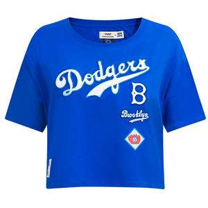 Pro Standard Women's MLB Brooklyn Dodgers Retro Classic Boxy Top -Royal