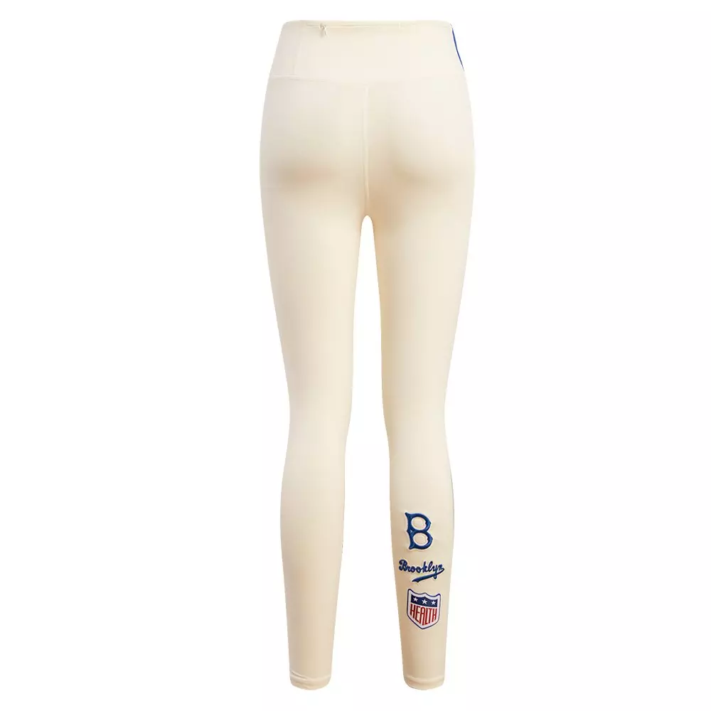 Pro Standard Women's MLB Brooklyn Dodgers Retro Classic Jersey Leggings -Cream - CREAM
