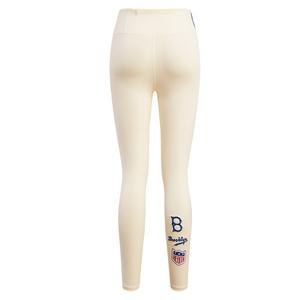 Pro Standard Women's MLB Brooklyn Dodgers Retro Classic Jersey Leggings -Cream