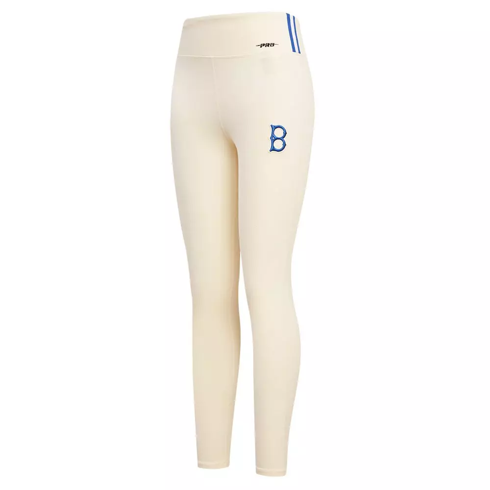 Pro Standard Women's MLB Brooklyn Dodgers Retro Classic Jersey Leggings - Cream - CREAM