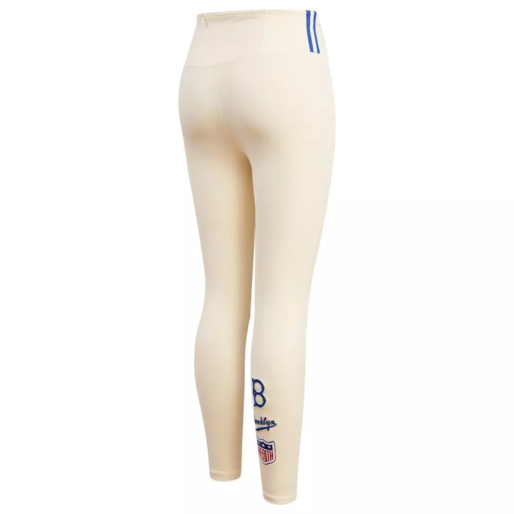 Pro Standard Women's MLB Brooklyn Dodgers Retro Classic Jersey Leggings -Cream - CREAM