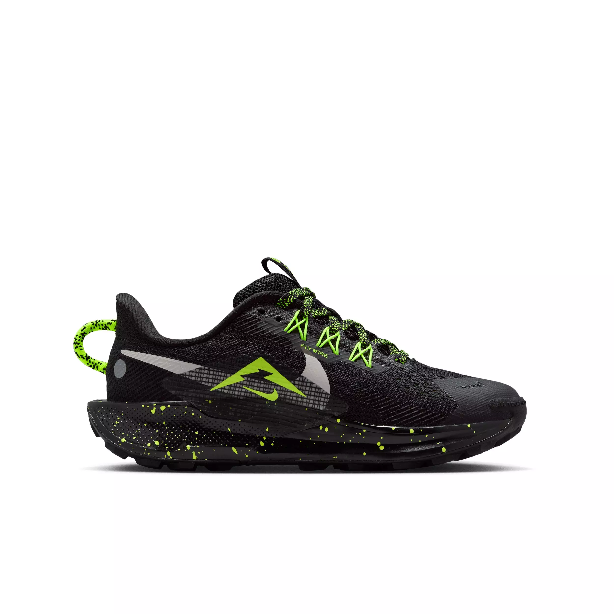 Nike Pegasus Trail 5 "Black/Volt Ice/Phantom" Grade School Boys' Trail Running Shoe - BLACK/VOLT/PHANTOM