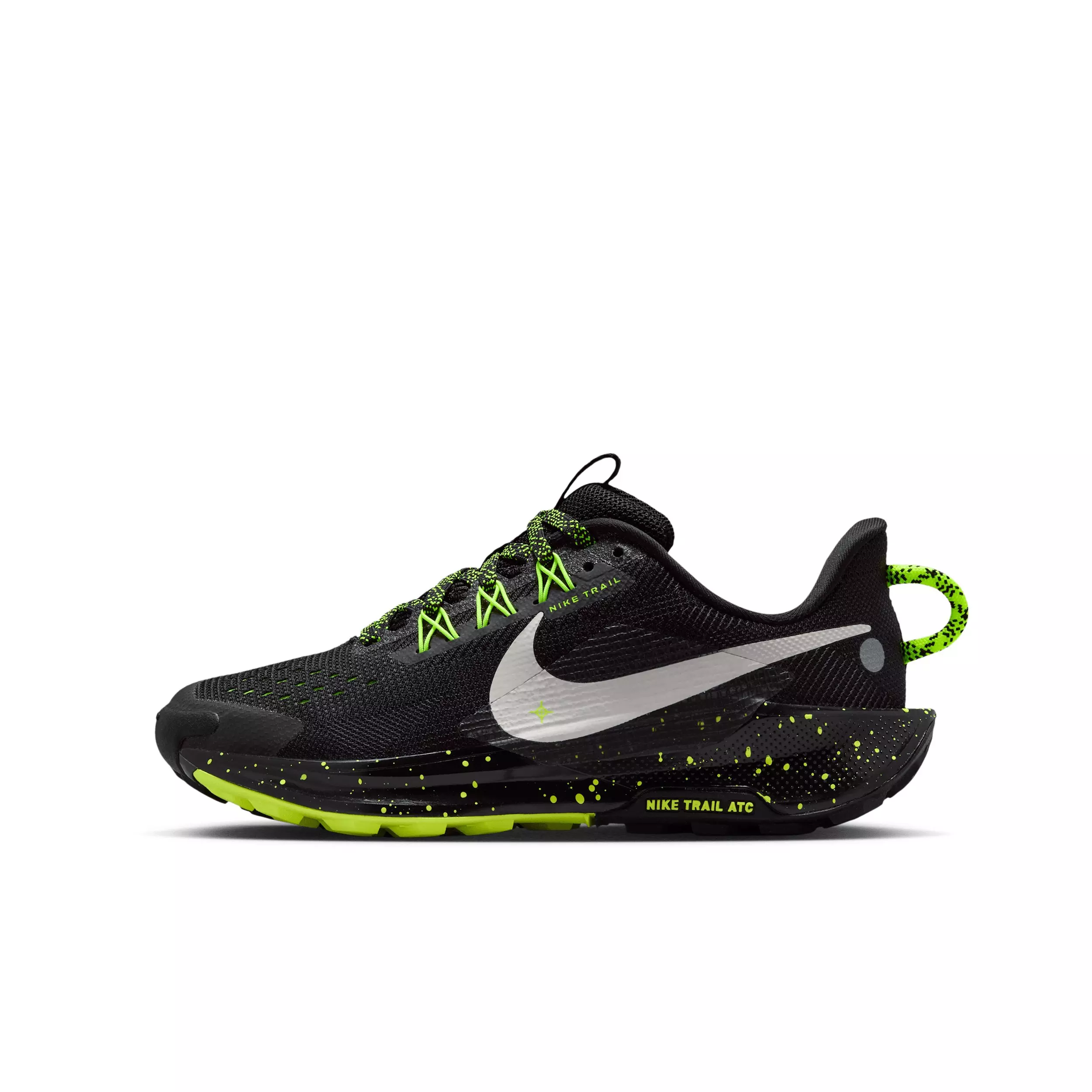 Nike Pegasus Trail 5 "Black/Volt Ice/Phantom" Grade School Boys' Trail Running Shoe - BLACK/VOLT/PHANTOM