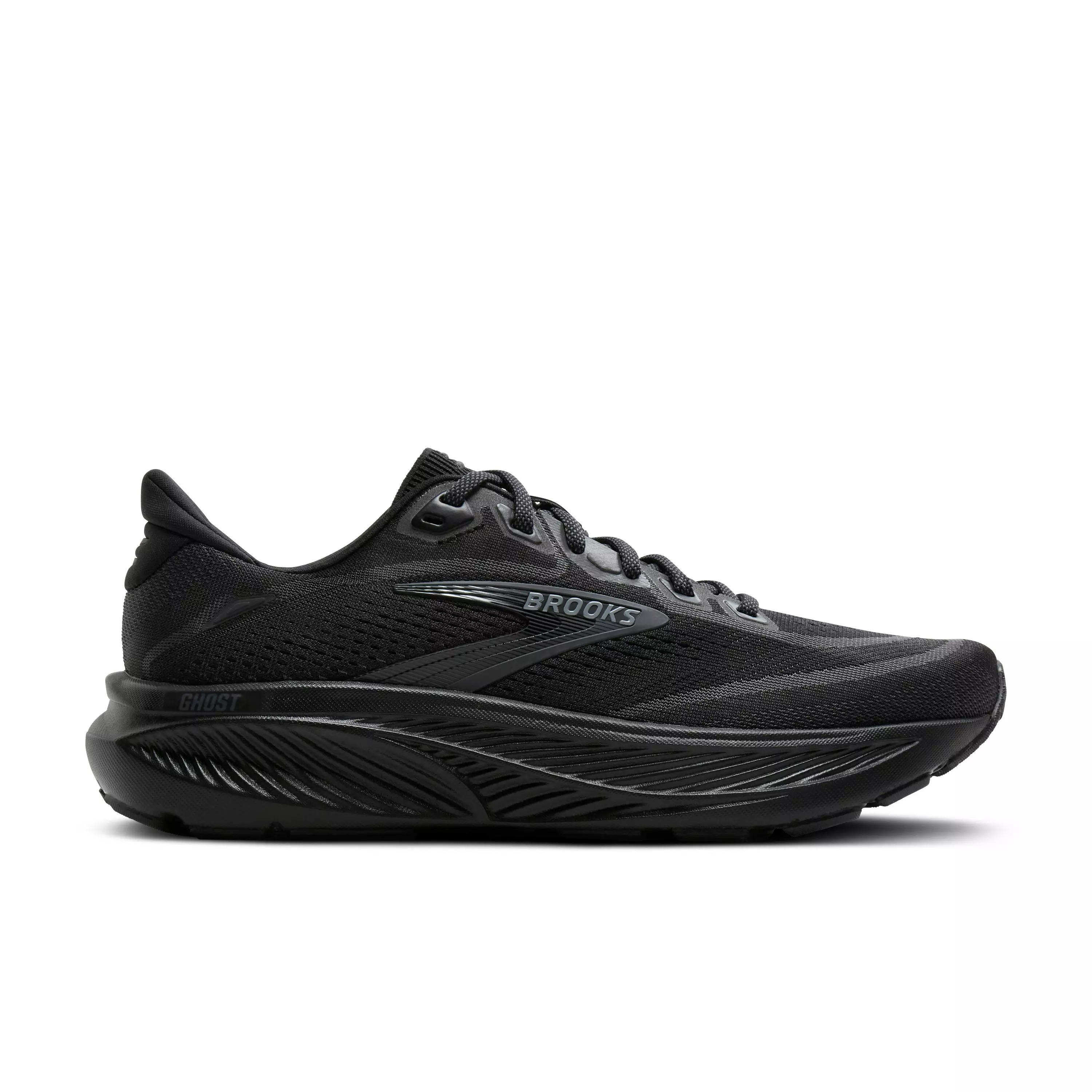 Brooks Ghost 18 "Black/Black/Ebony" Men's Wide Running Shoe - BLACK/BLACK/EBONY