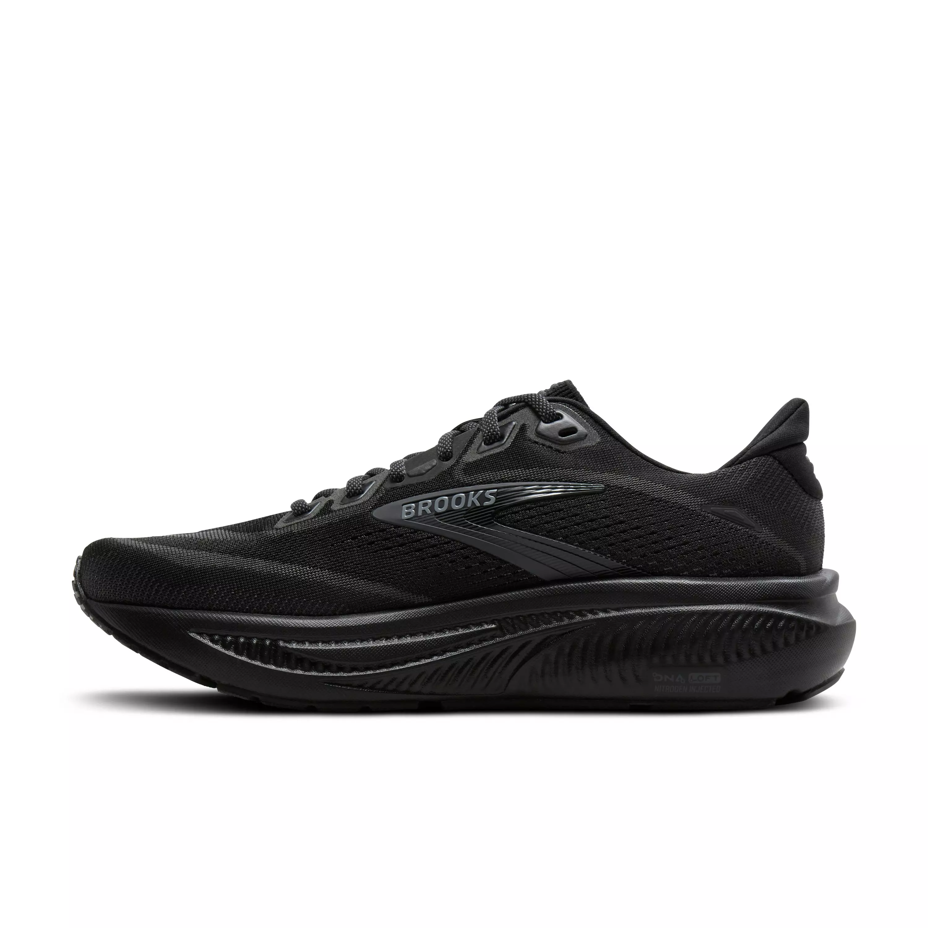 Brooks Ghost 18 "Black/Black/Ebony" Men's Wide Running Shoe - BLACK/BLACK/EBONY