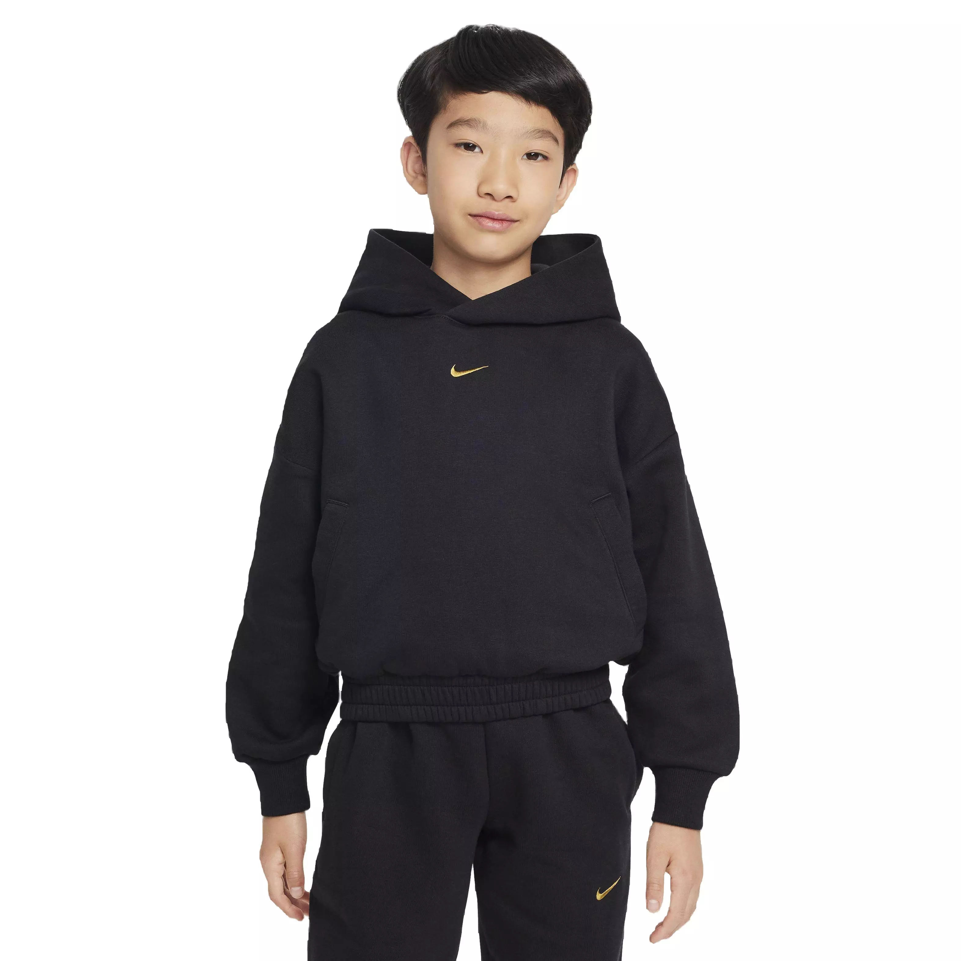 Nike Big Kids' C.O.B. Pullover Basketball Hoodie - Black - BLACK