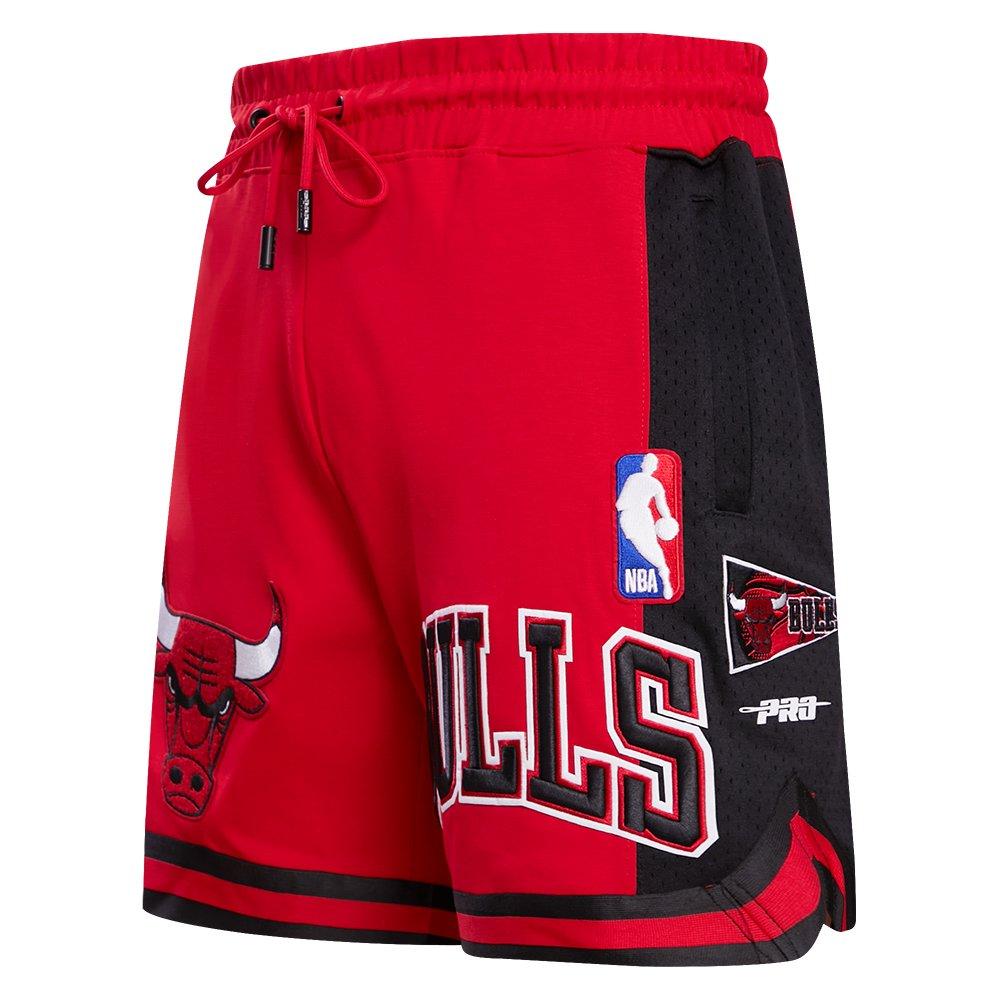 Pro Standard Men's NBA Chicago Bulls Retro Classic Double Knit Shorts -Red/Black - RED/BLACK Thumbnail View 3