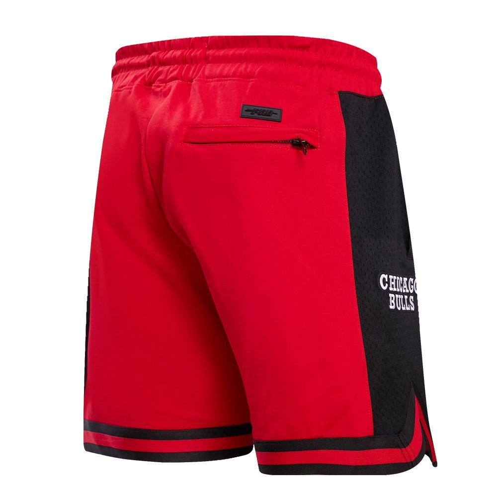 Pro Standard Men's NBA Chicago Bulls Retro Classic Double Knit Shorts -Red/Black - RED/BLACK Thumbnail View 4