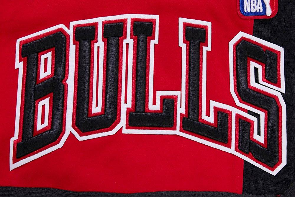 Pro Standard Men's NBA Chicago Bulls Retro Classic Double Knit Shorts -Red/Black - RED/BLACK Thumbnail View 6