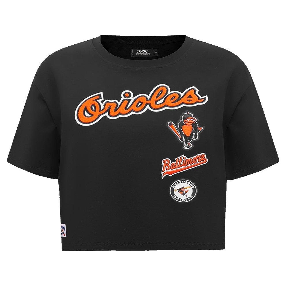 Pro Standard Women's MLB Baltimore Orioles Retro Classic Boxy Top - Black - BLACK Thumbnail View 1