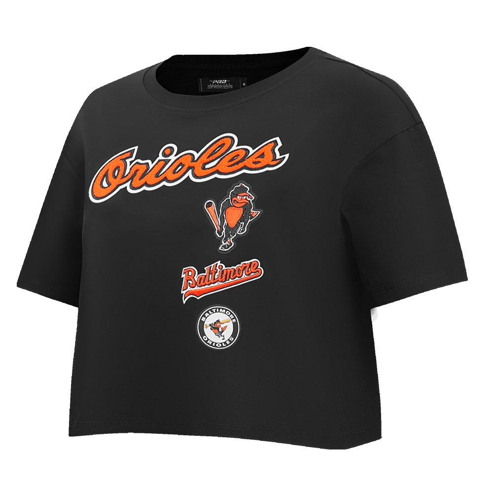 Pro Standard Women's MLB Baltimore Orioles Retro Classic Boxy Top -Black - BLACK Thumbnail View 3