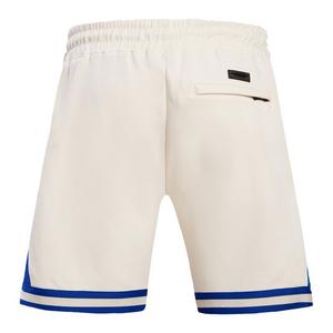 Pro Standard Men's NBA Golden State Warriors Retro Classic Double Knit Shorts -Eggshell/Royal