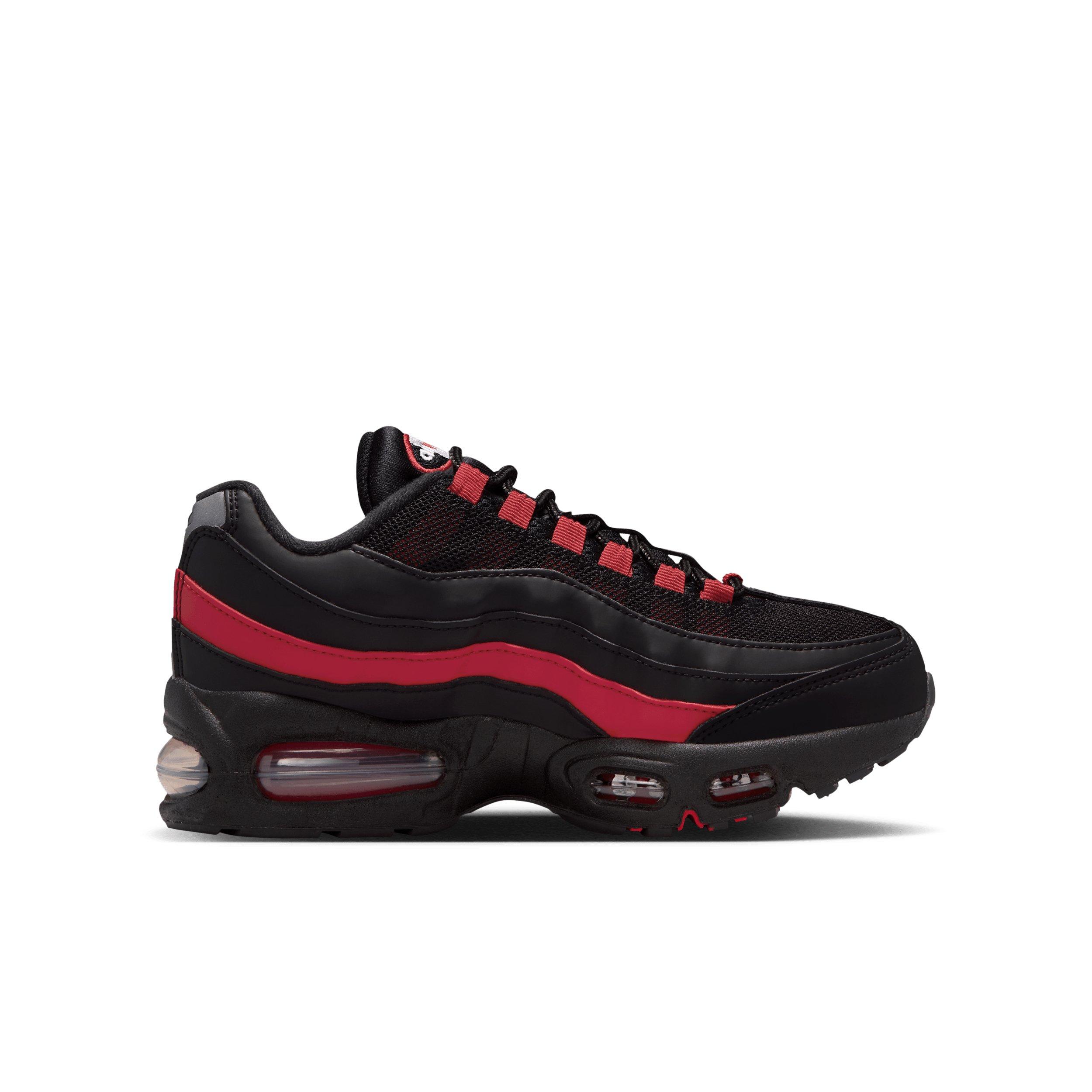 Nike Air Max 95 "Black/Team Crimson/Wolf Grey/Black" Grade School Boys' Shoe - BLACK/CRIMSON/GREY/BLACK Thumbnail View 1