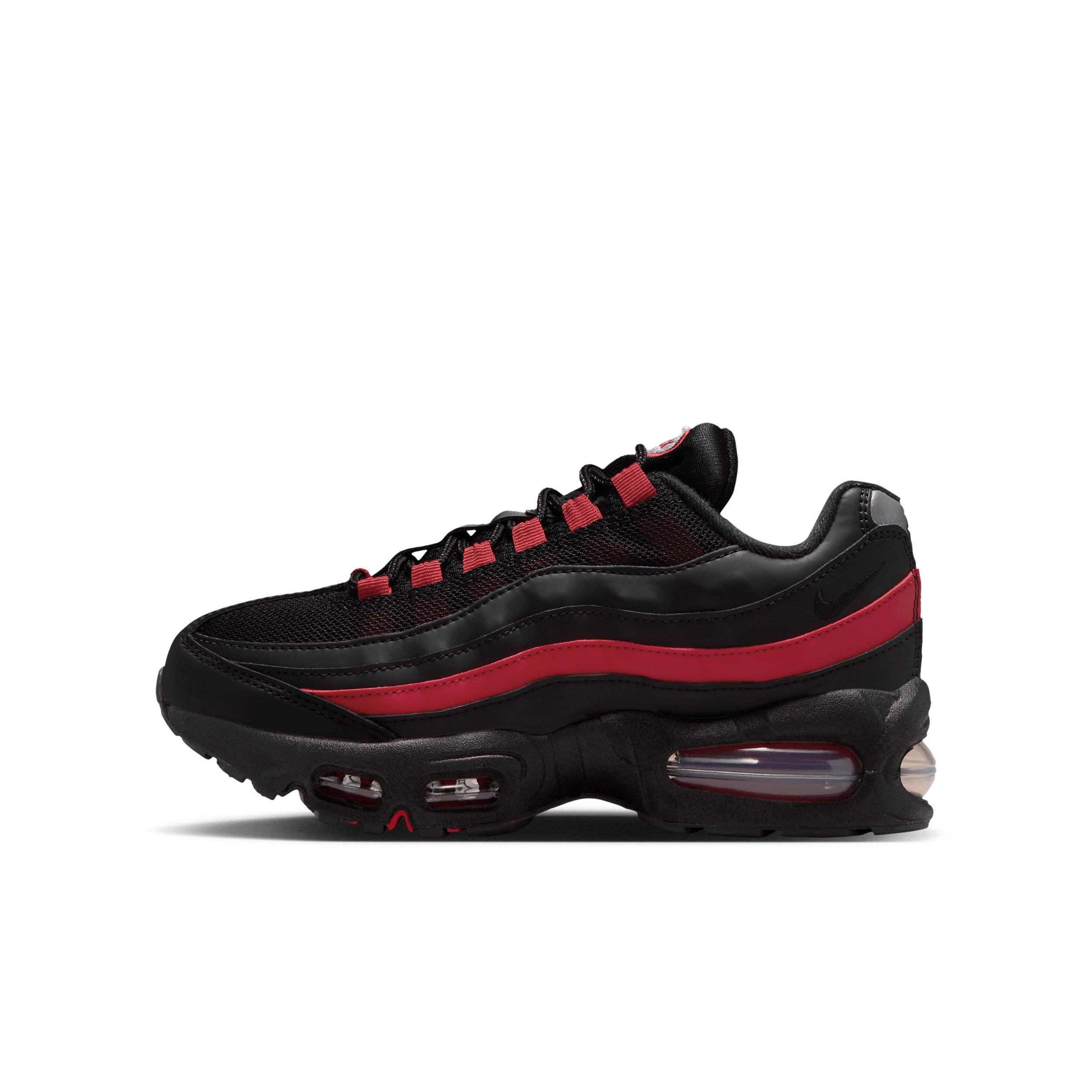Nike Air Max 95 "Black/Team Crimson/Wolf Grey/Black" Grade School Boys' Shoe - BLACK/CRIMSON/GREY/BLACK Thumbnail View 2