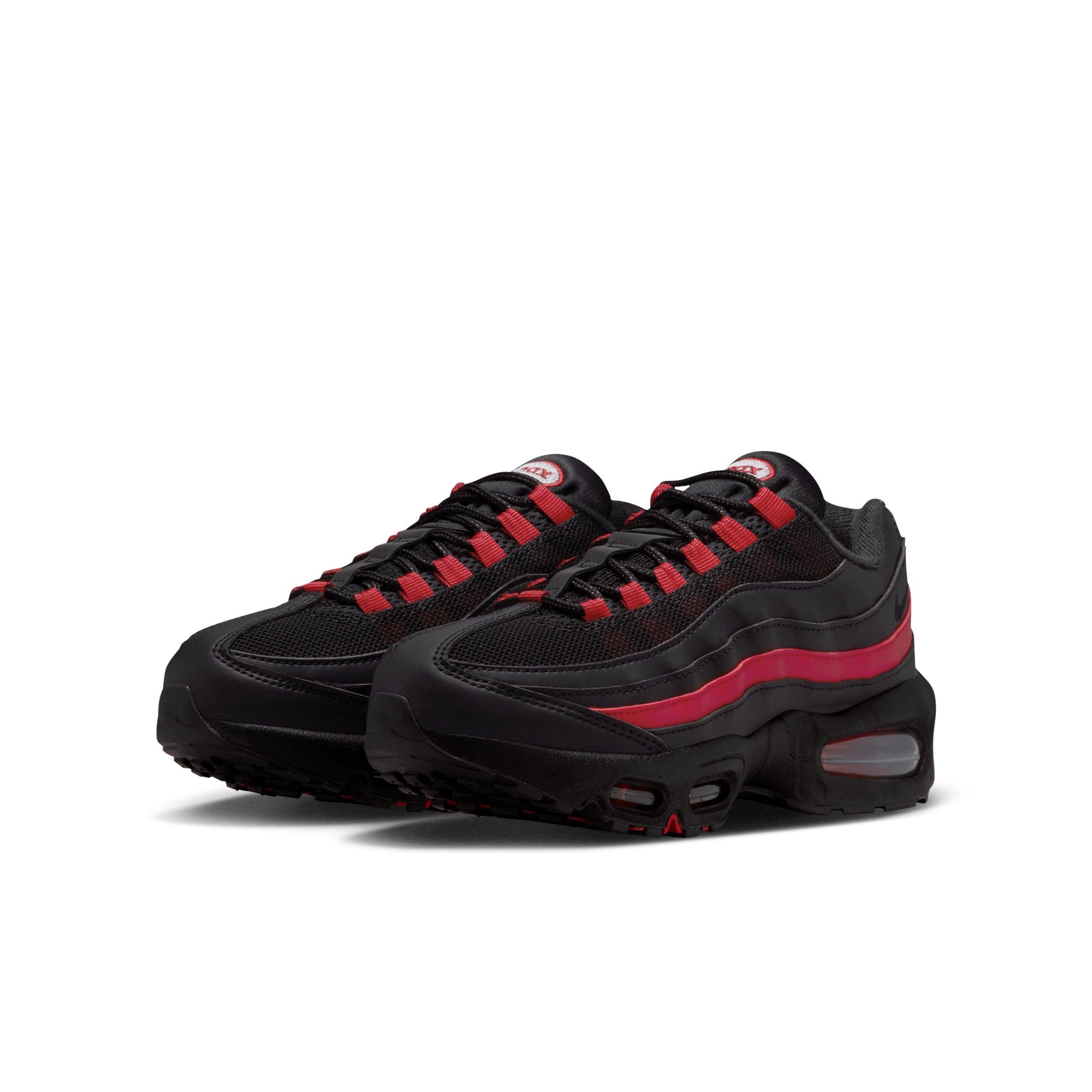 Nike Air Max 95 "Black/Team Crimson/Wolf Grey/Black" Grade School Boys' Shoe - BLACK/CRIMSON/GREY/BLACK Thumbnail View 3