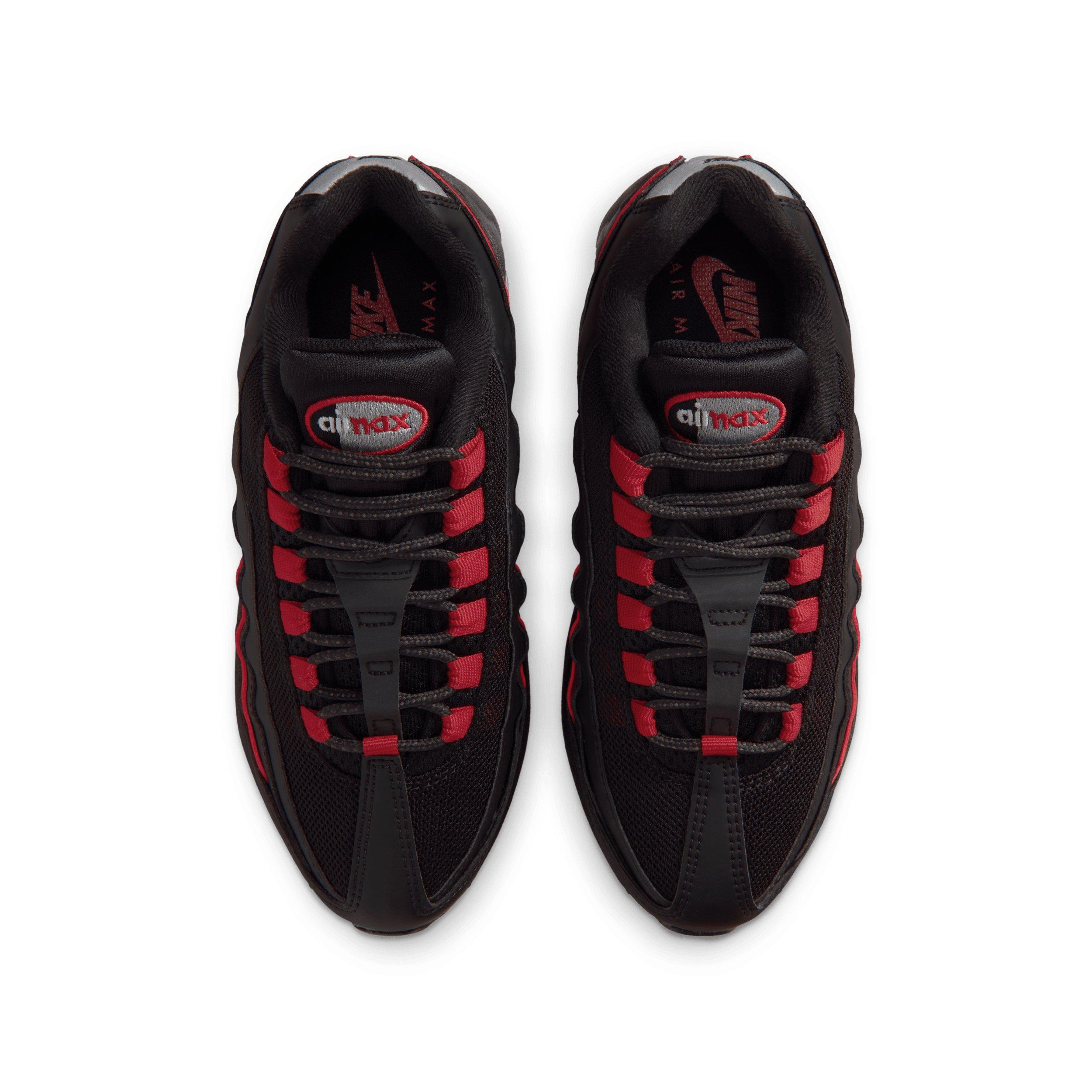 Nike Air Max 95 "Black/Team Crimson/Wolf Grey/Black" Grade School Boys' Shoe - BLACK/CRIMSON/GREY/BLACK Thumbnail View 4